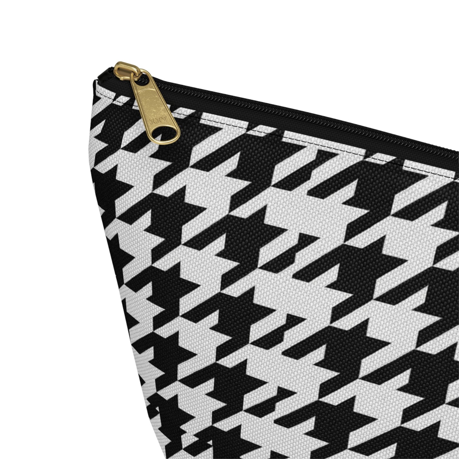 Black and White Houndstooth Accessory Pouch - Image 6