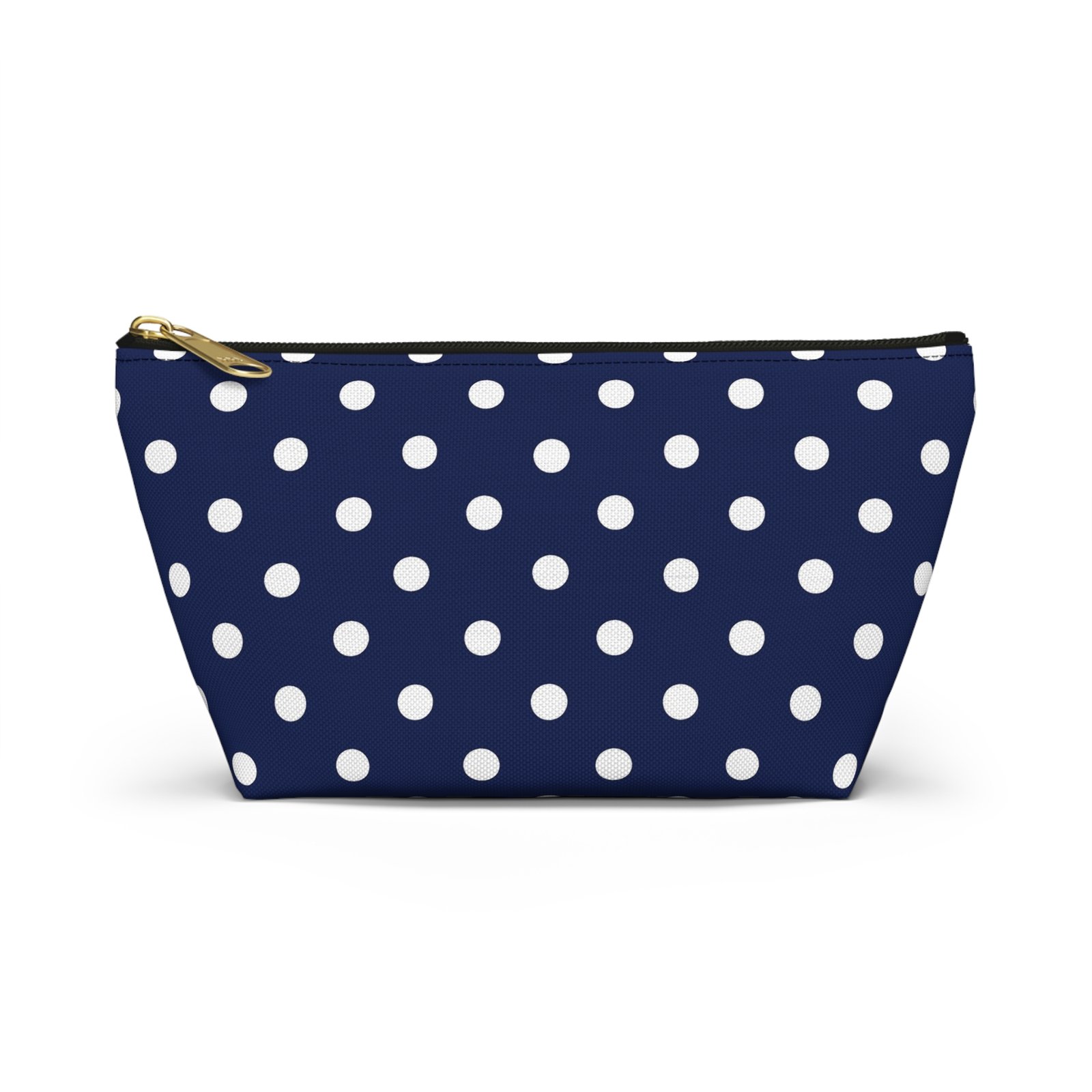 Navy White Polka Dot Accessory Pouch | Makeup Bag - Image 13