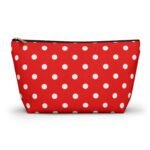 Red White Polka Dot Accessory Pouch