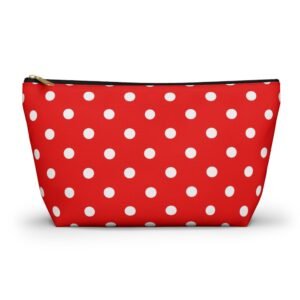 Red White Polka Dot Accessory Pouch