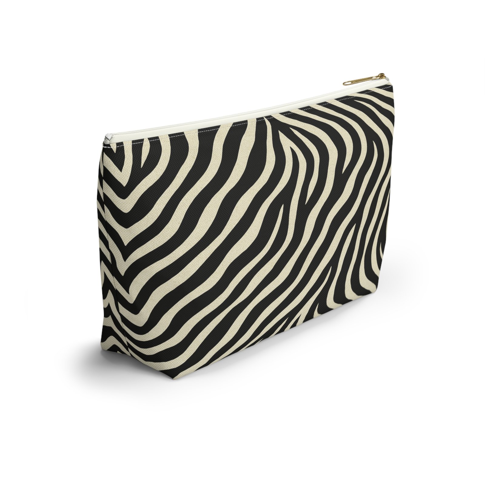 Zebra Print Accessory Pouch | T-Bottom Makeup Bag - Image 10