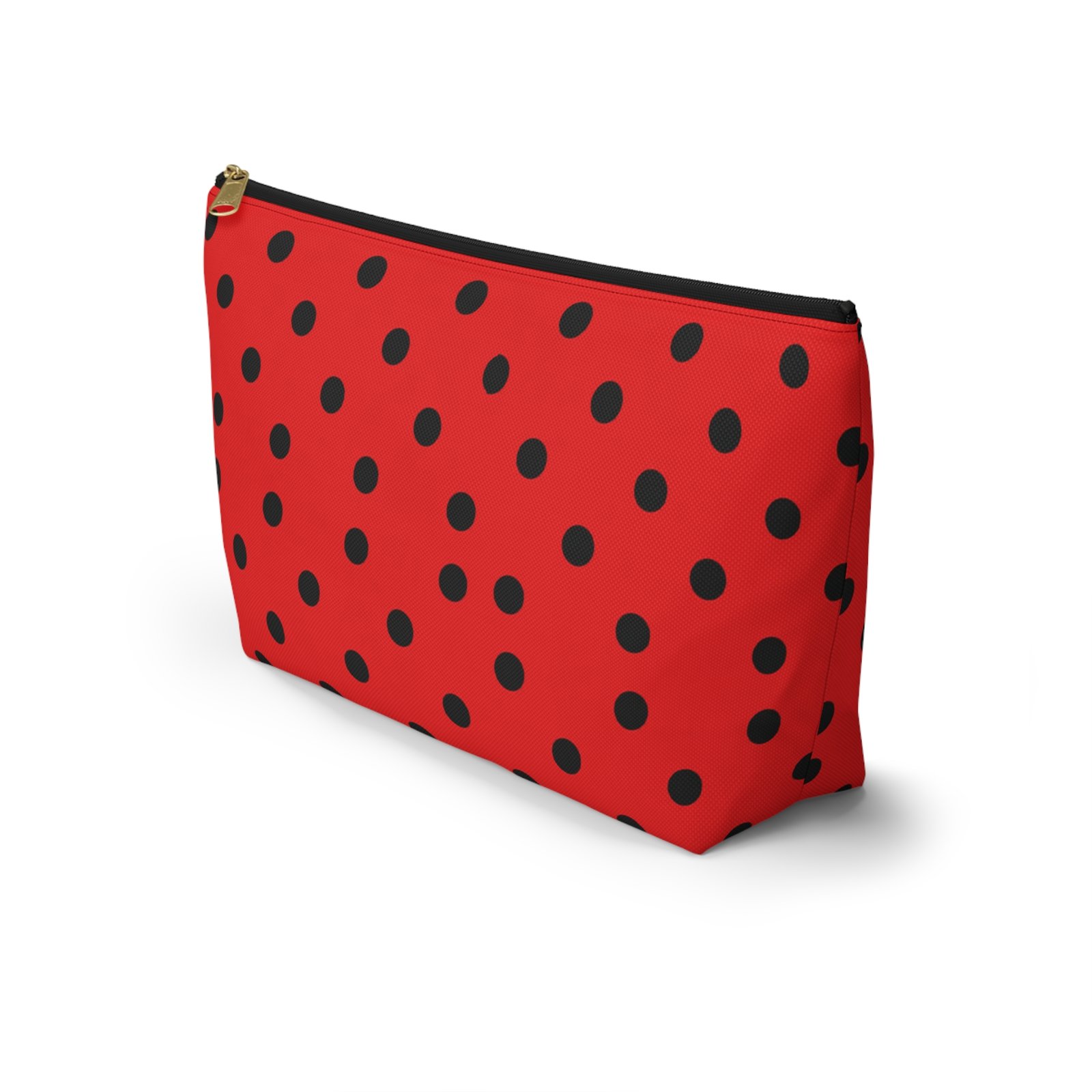 Red Black Polka Dot Accessory Pouch - Image 3
