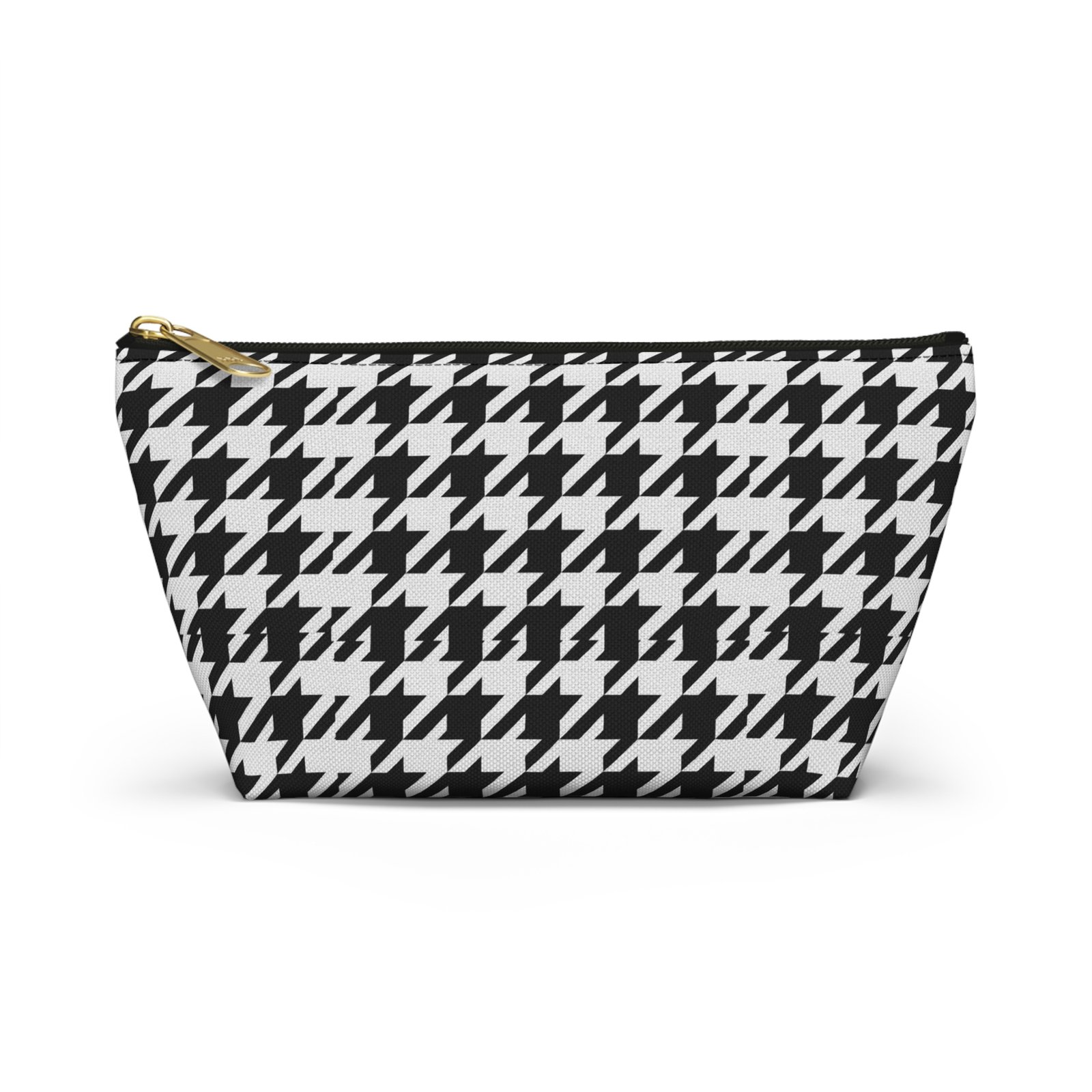 Black and White Houndstooth Accessory Pouch - Image 13