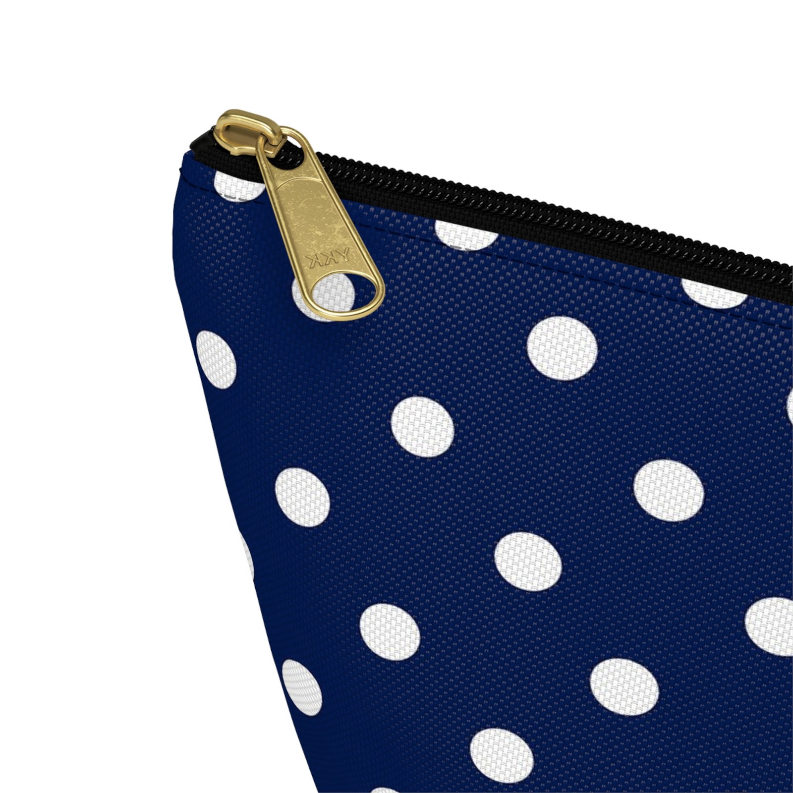 Navy White Polka Dot Accessory Pouch | Makeup Bag - Image 18