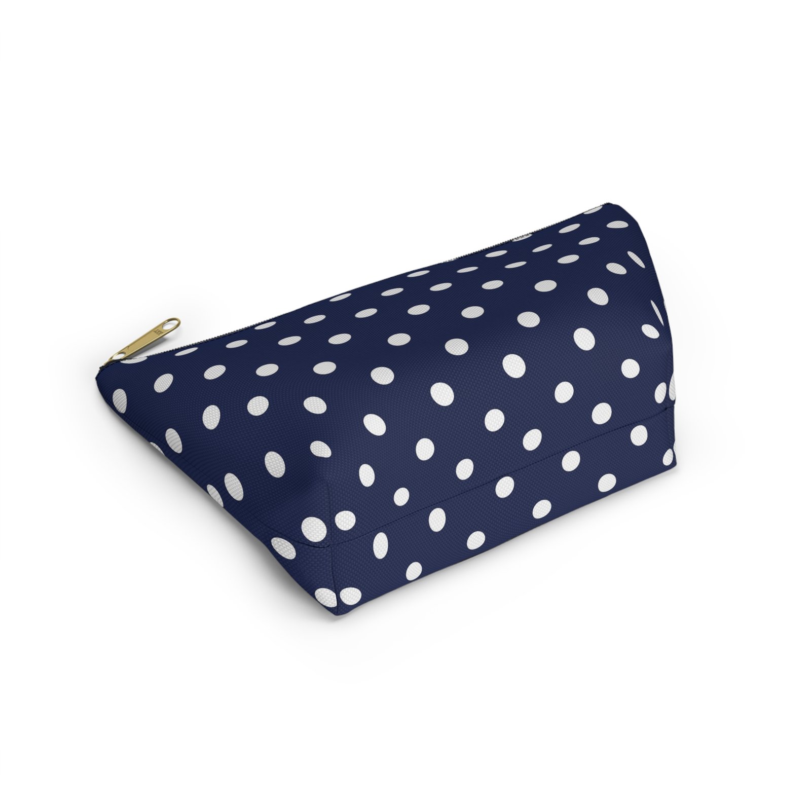 Navy White Polka Dot Accessory Pouch | Makeup Bag - Image 17