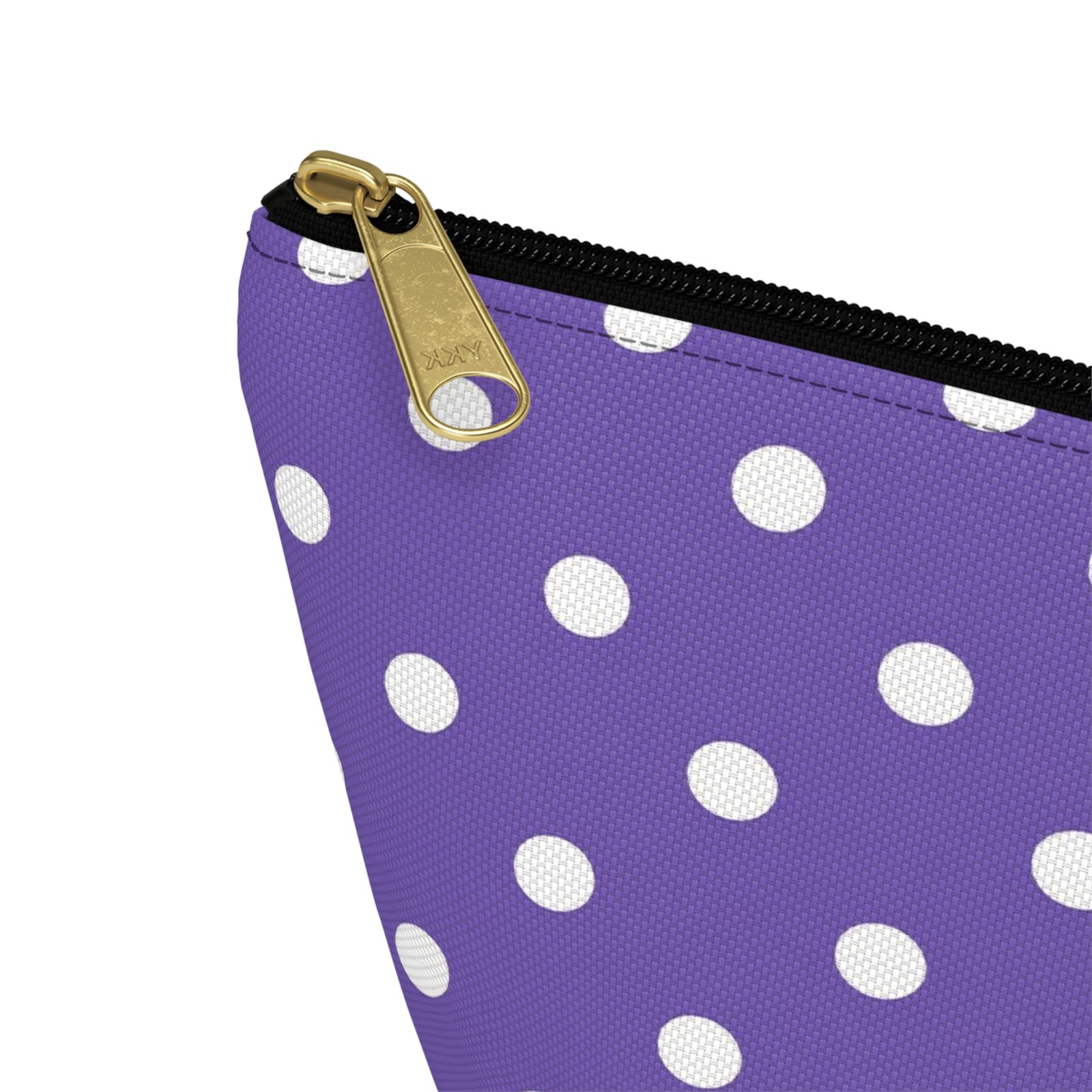 Purple with White Polka Dot Pattern Accessory Pouch - Image 18