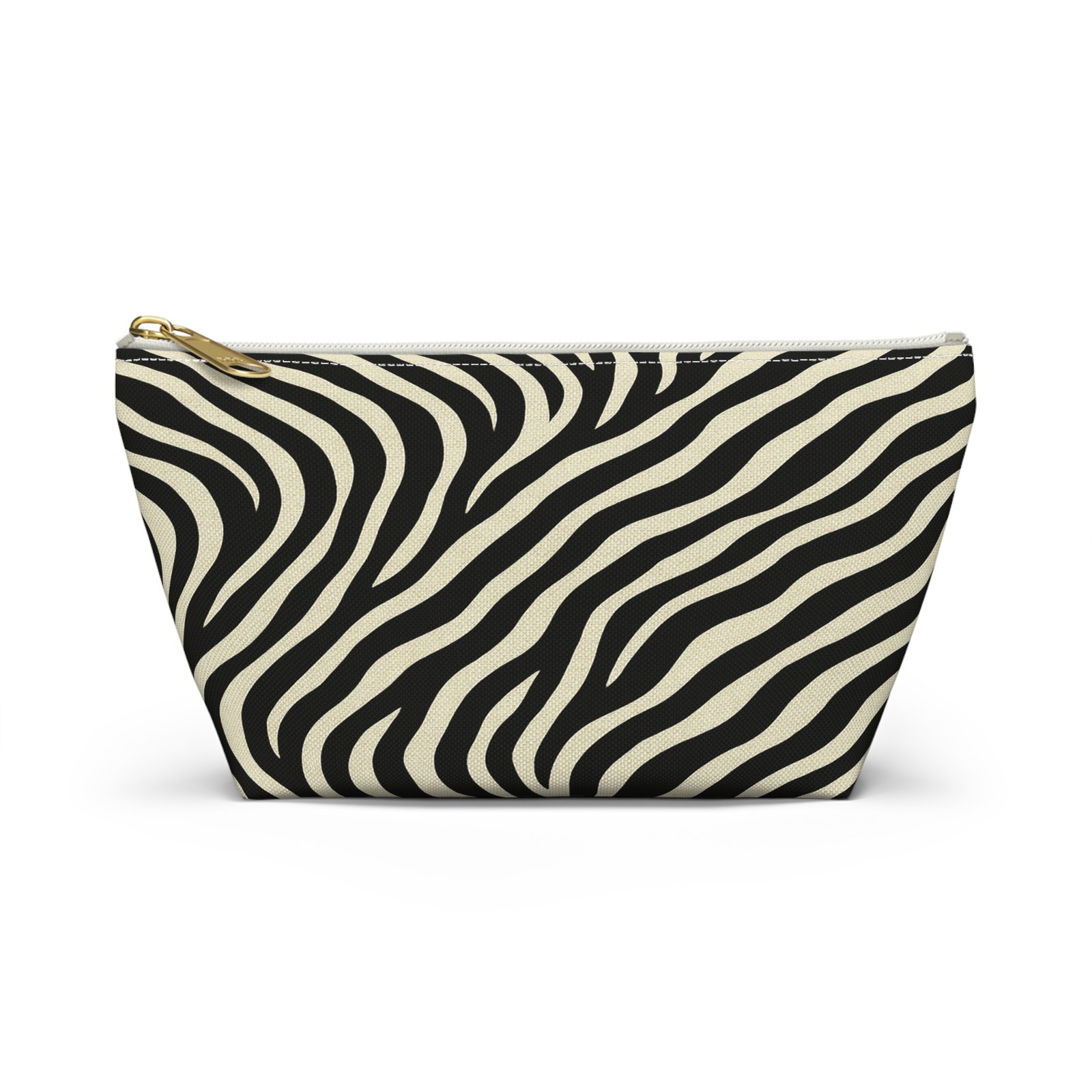 Zebra Print Accessory Pouch | T-Bottom Makeup Bag - Image 19