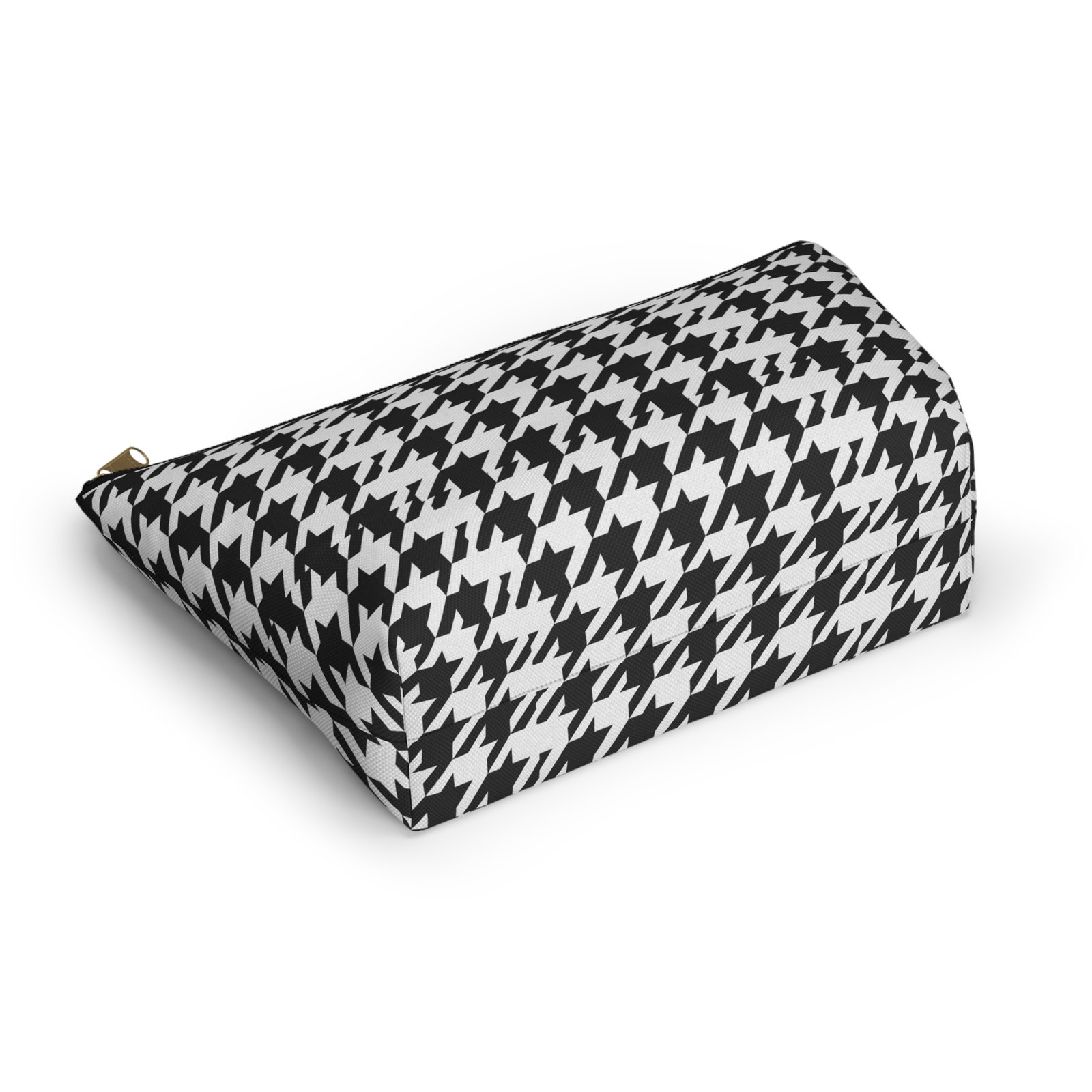 Black and White Houndstooth Accessory Pouch - Image 5