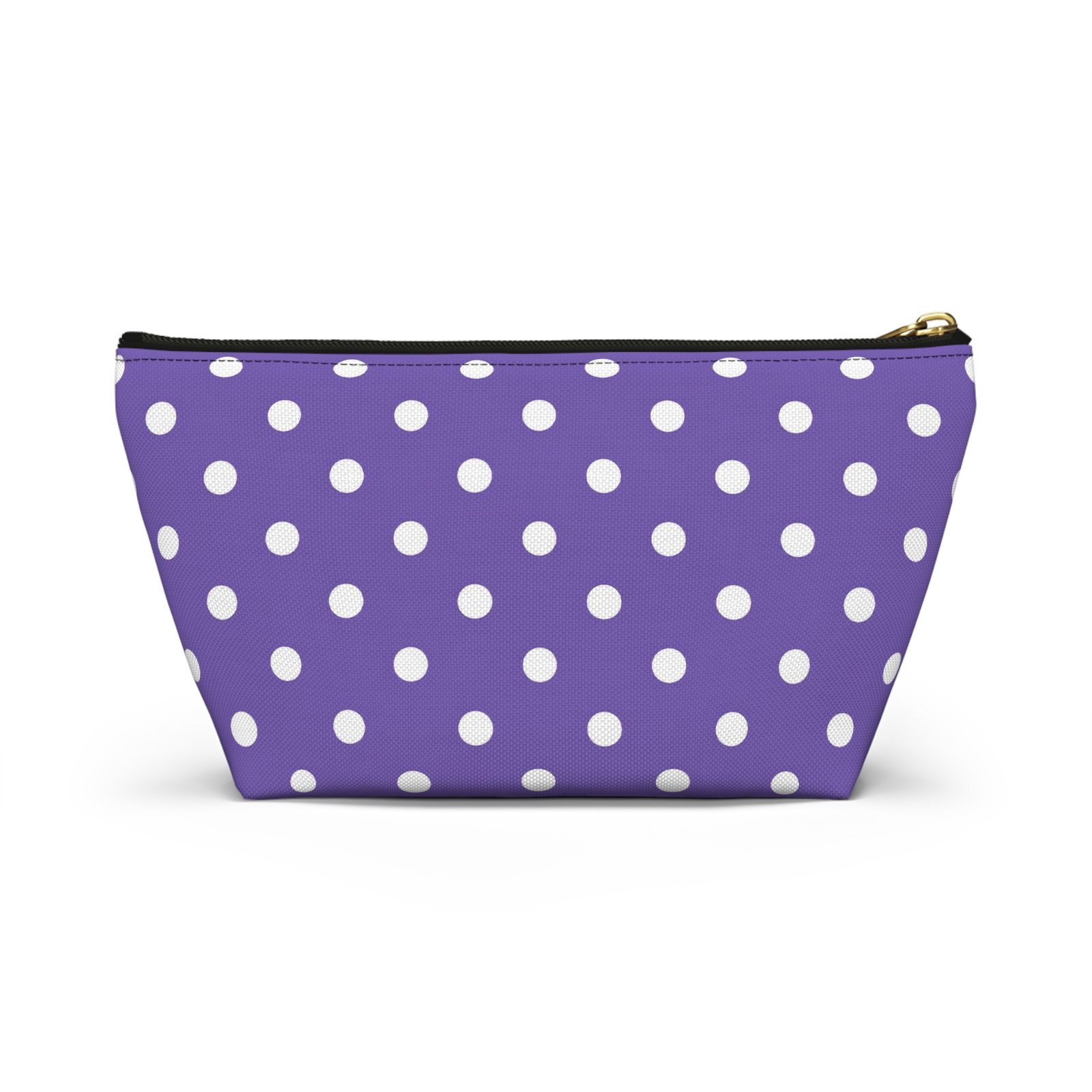 Purple with White Polka Dot Pattern Accessory Pouch - Image 14