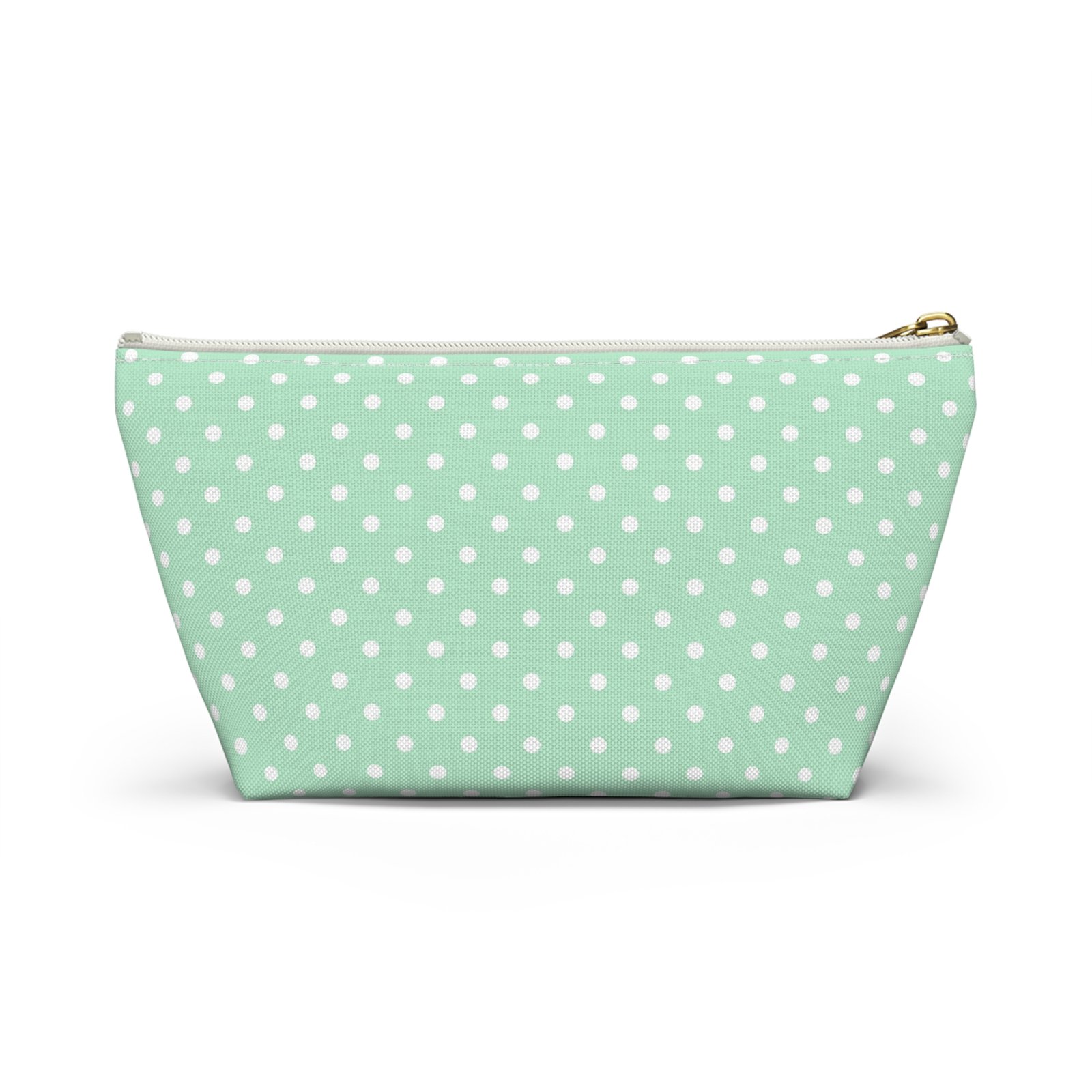 Mint Polka Dot Accessory Pouch | T-Bottom Makeup Bag - Image 20