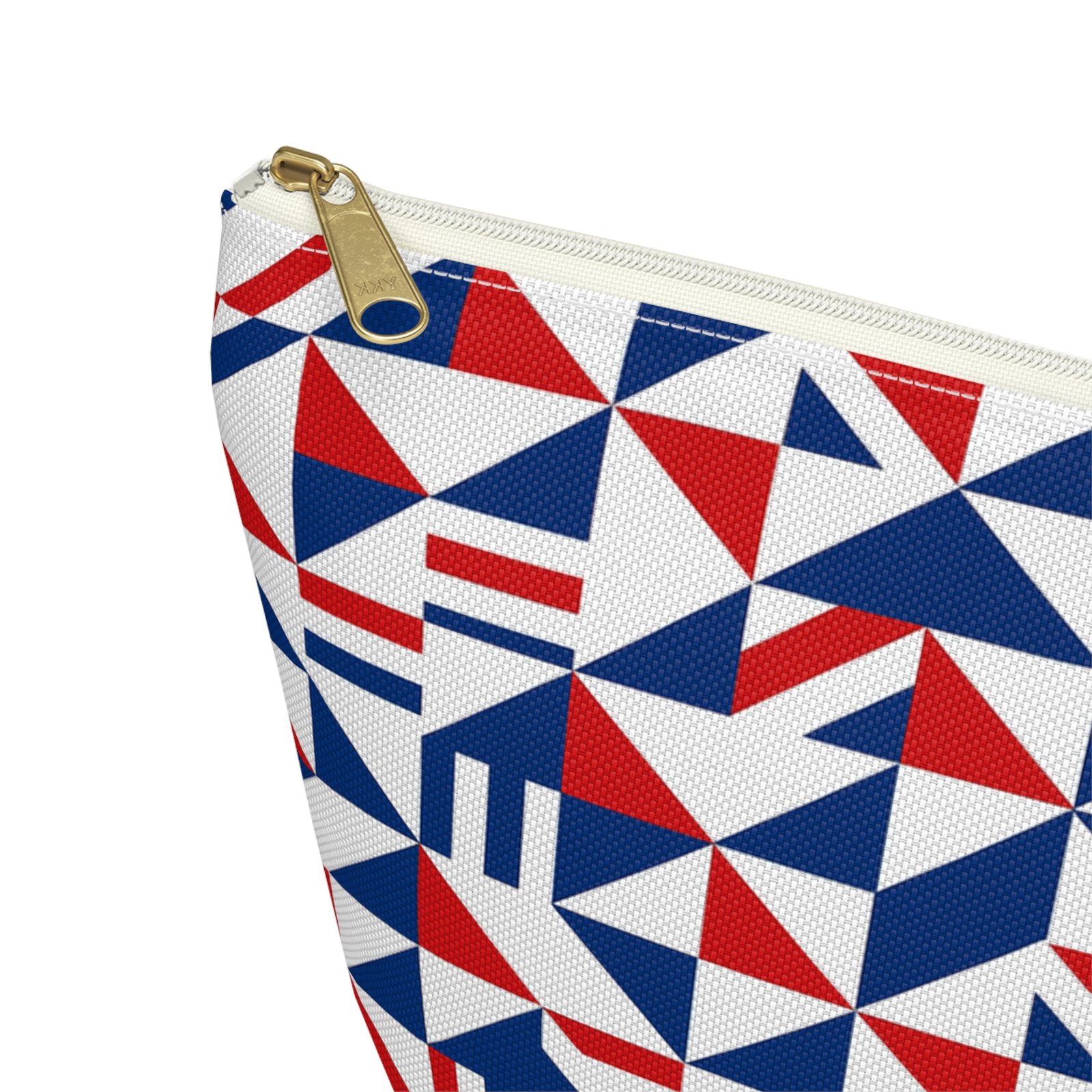 Red White Blue Geometric Pattern Accessory Pouch - Image 12