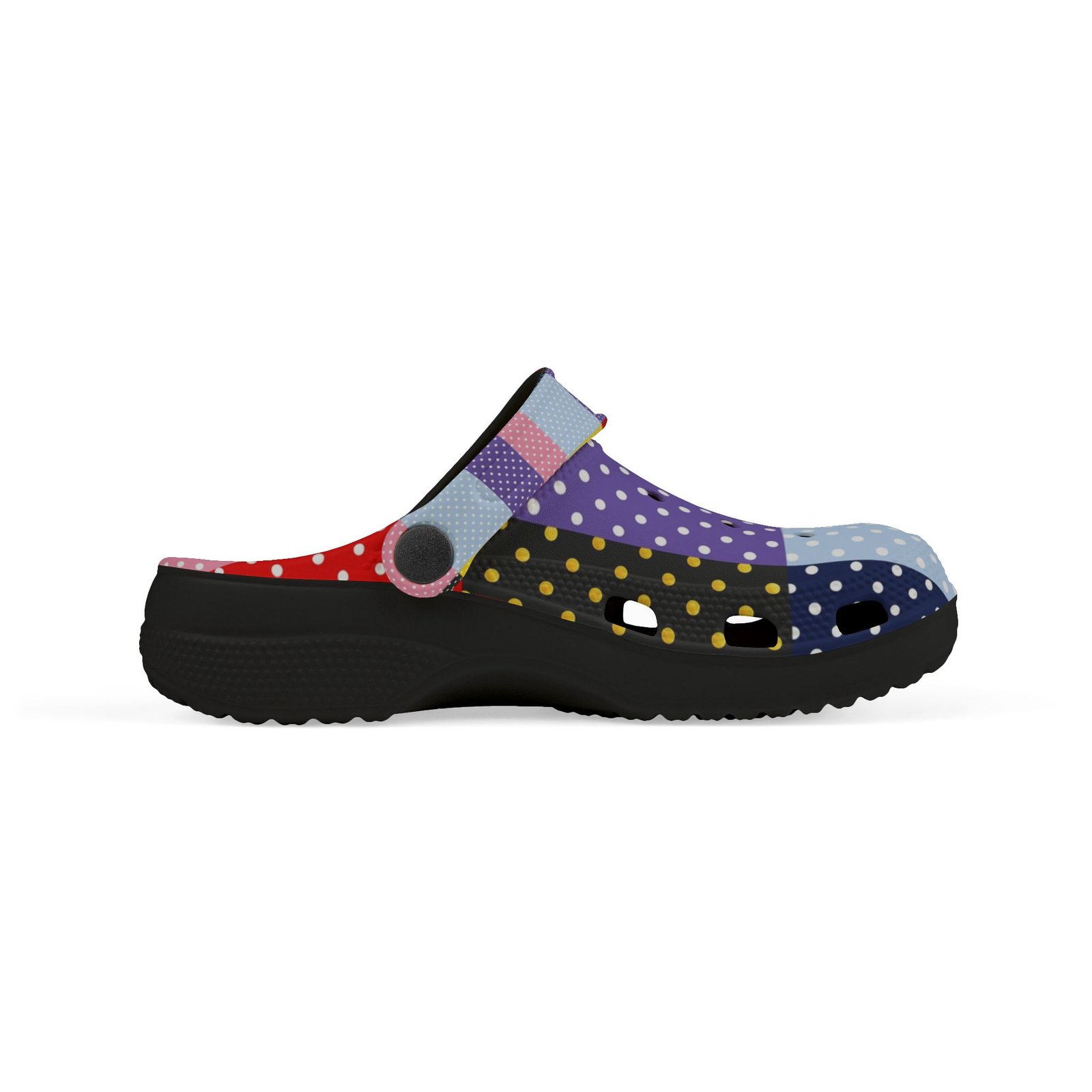 Kids Patchwork Polka Dot EVA Foam Clogs – Colorful Slip-On Sandals for Boys & Girls - Image 4