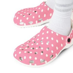 Pink Polka Dot EVA Foam Clogs