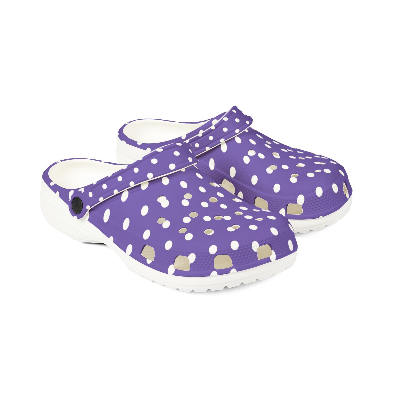 Purple Polka Dot EVA Foam Clogs - Image 11