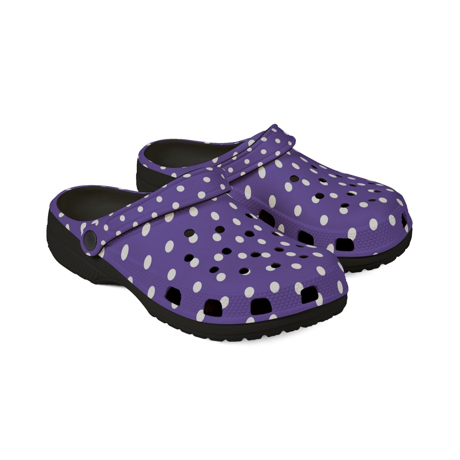 Purple Polka Dot EVA Foam Clogs - Image 3