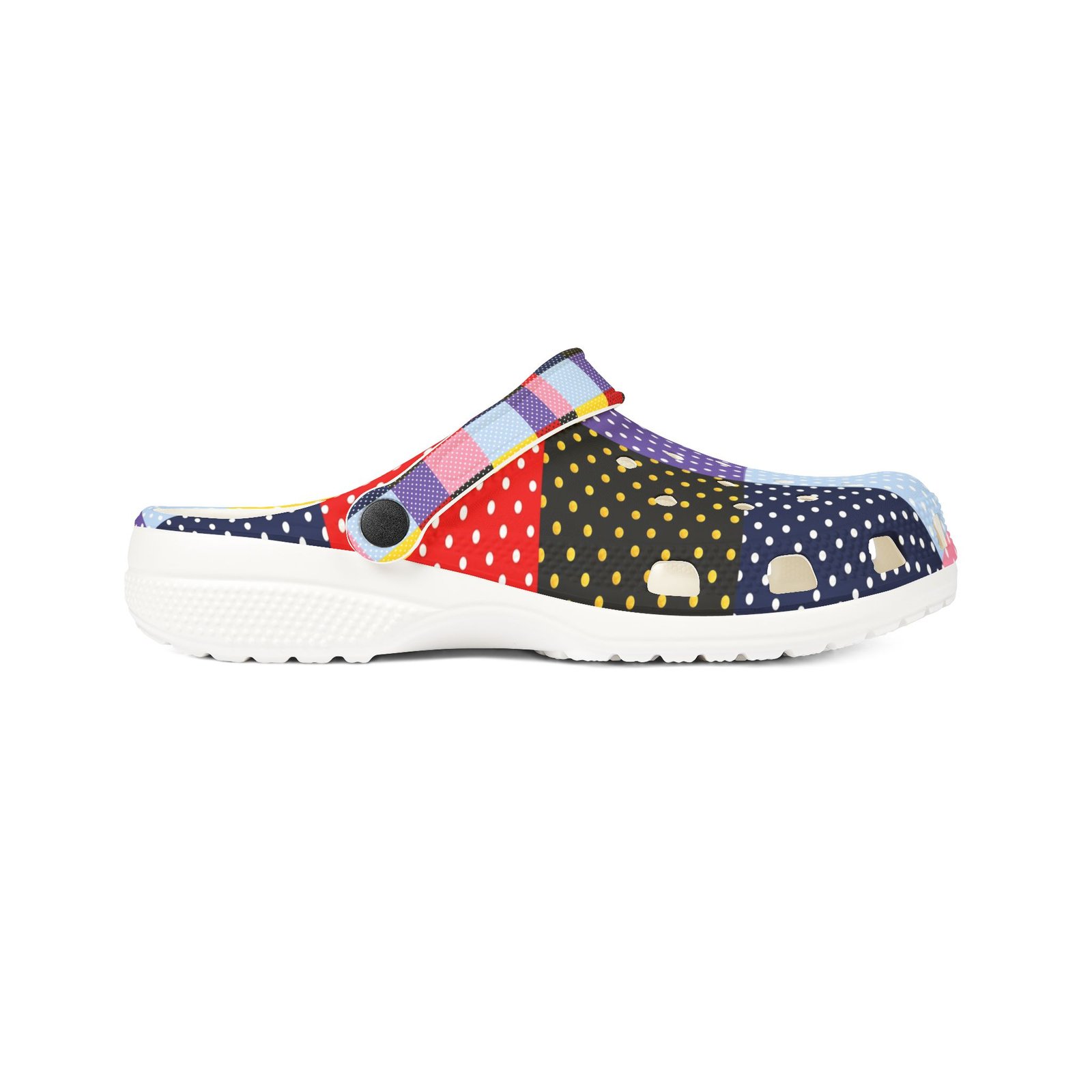 Patchwork Polka Dot EVA Clogs - Image 17
