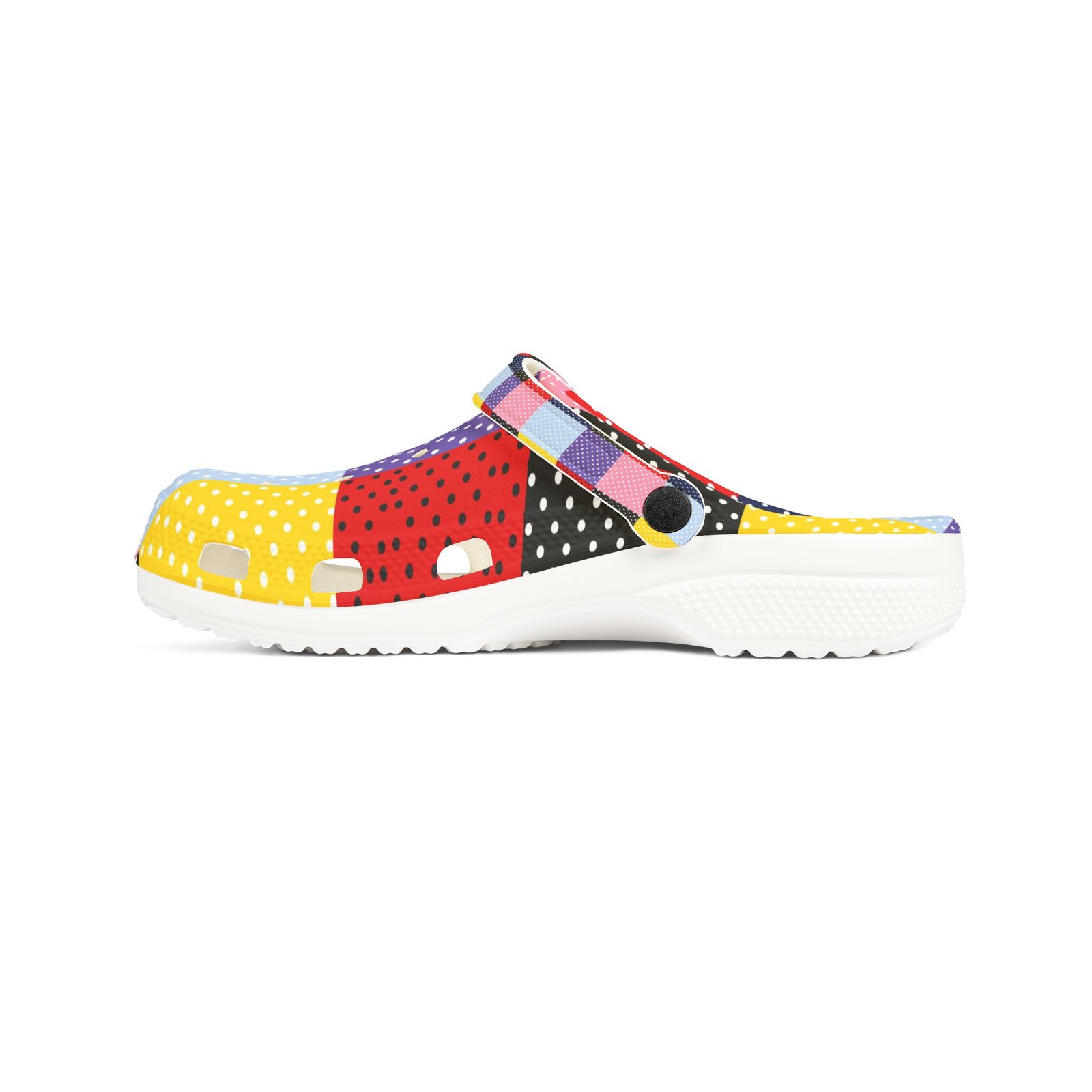 Patchwork Polka Dot EVA Clogs - Image 18