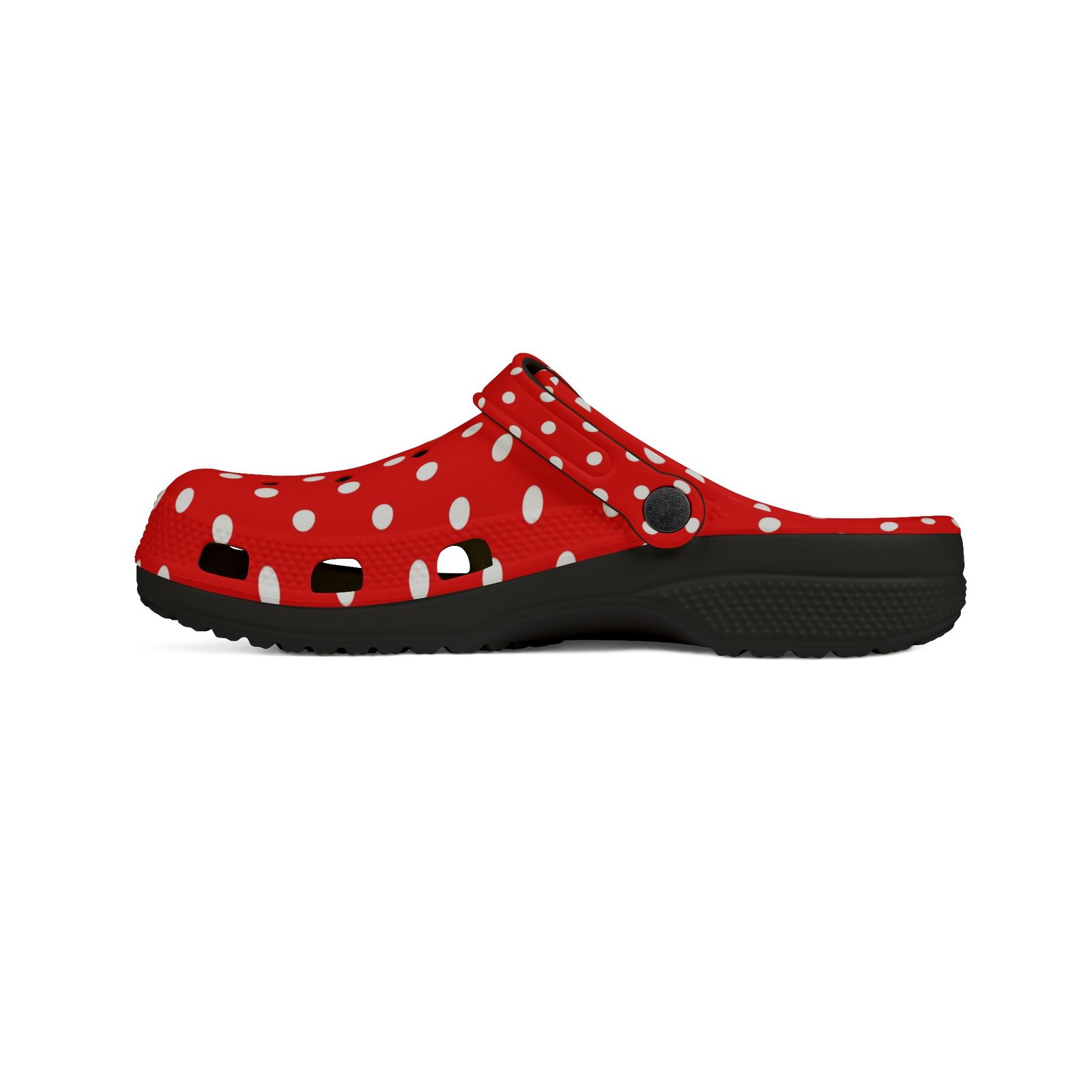 Red & White Polka Dot EVA Foam Clogs - Image 6