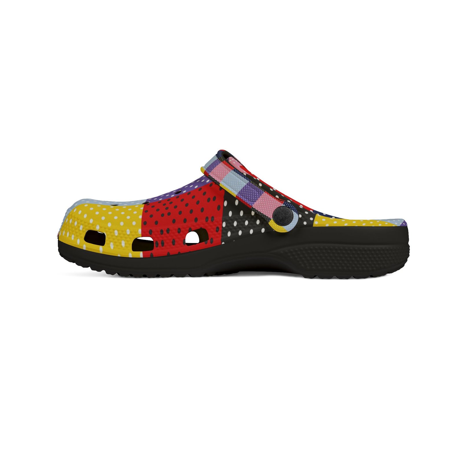 Patchwork Polka Dot EVA Clogs - Image 9