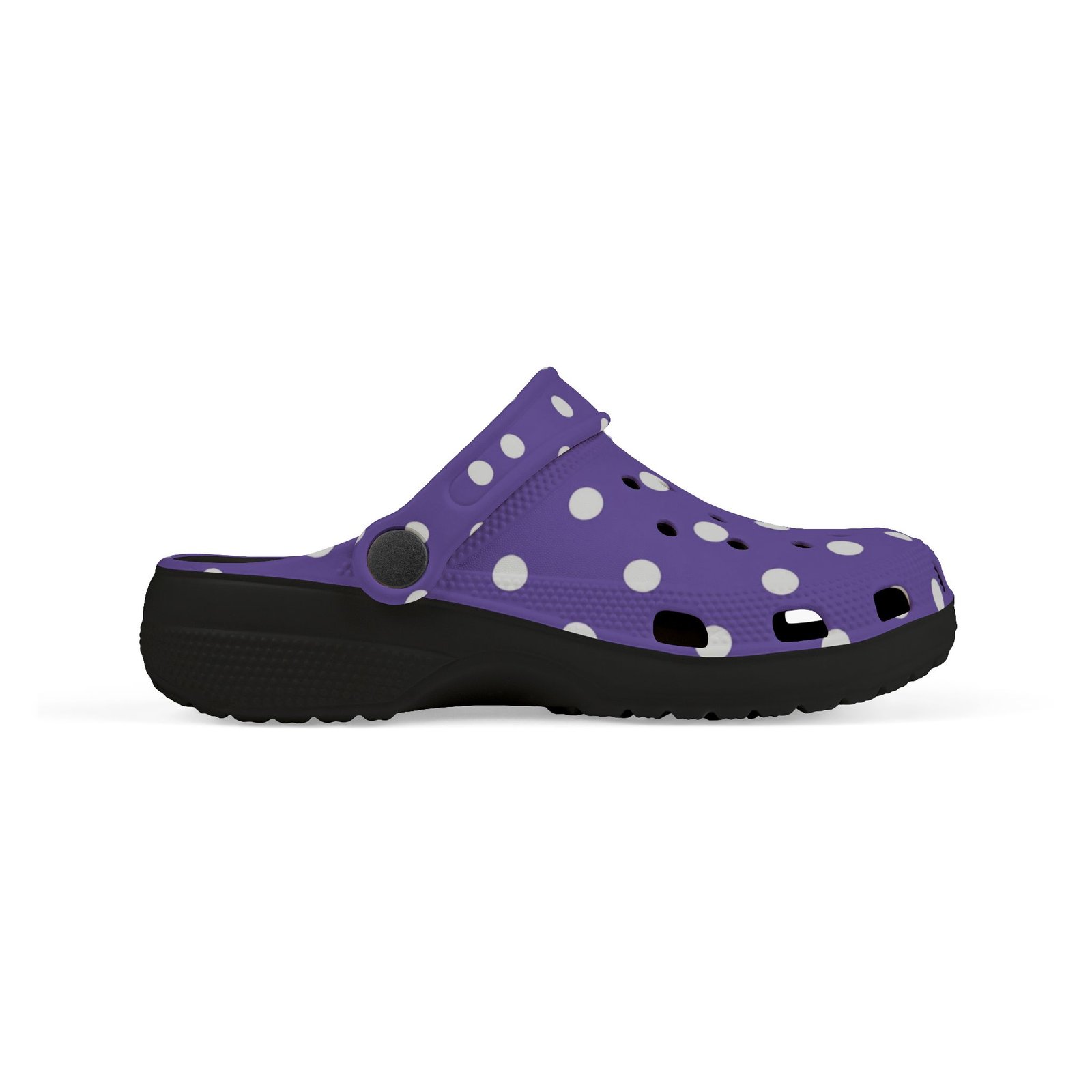 Kids Purple Polka Dot EVA Foam Clogs — Breathable Lightweight Slip-On Shoes - Image 15