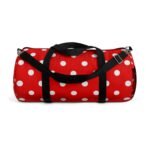 Red Polka Dot Duffel Bag – Retro Travel & Gym Tote