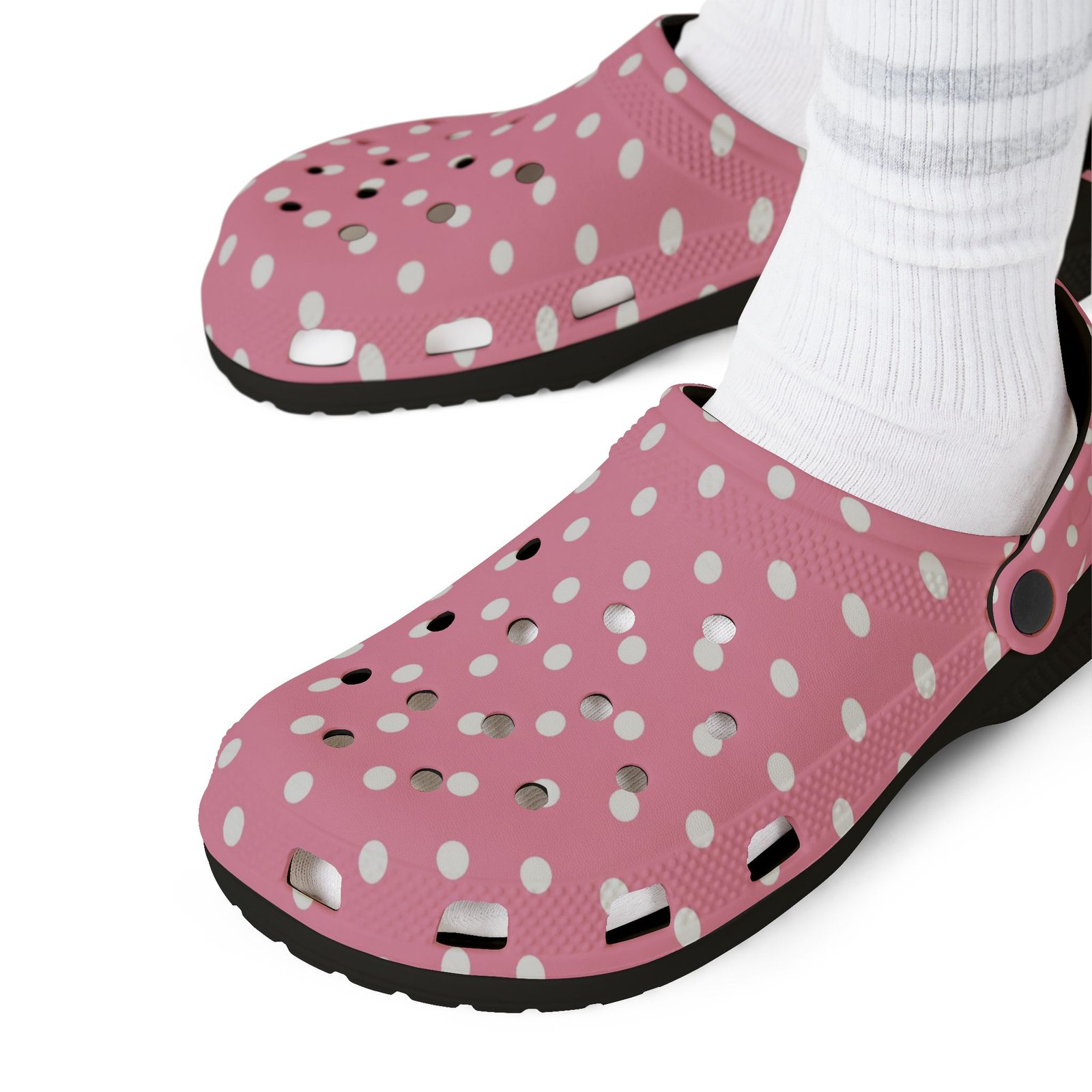 Pink Polka Dot EVA Foam Clogs - Image 16