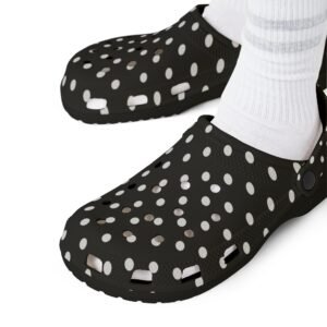 Black & White Polka Dot EVA Foam Clogs