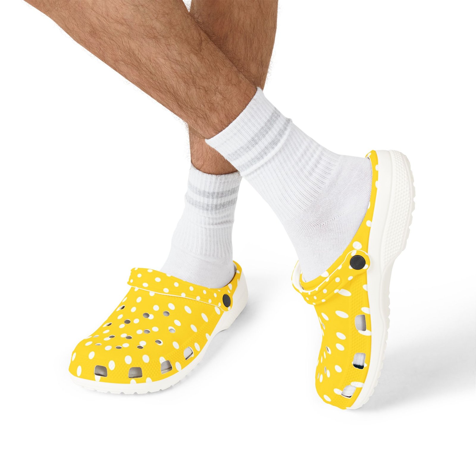 Yellow Polka Dot EVA Foam Clogs - Image 8