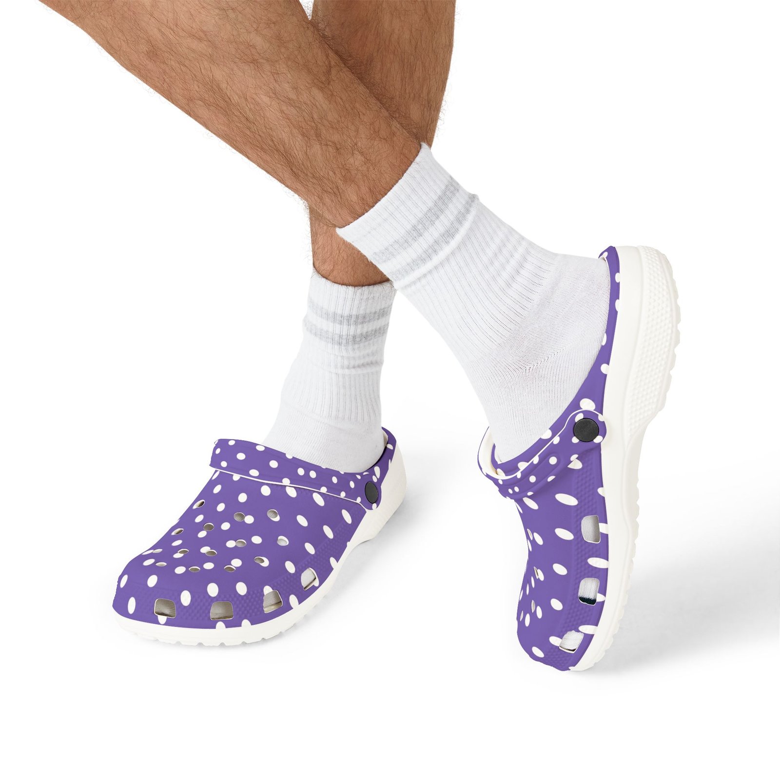 Purple Polka Dot EVA Foam Clogs - Image 17