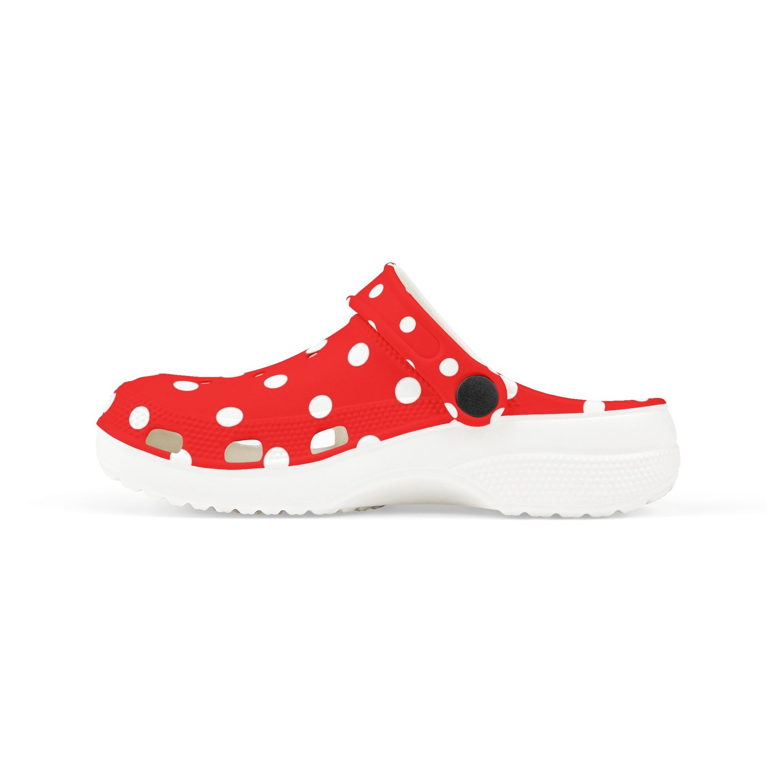 Kids Red & White Polka Dot EVA Foam Clogs - Image 6