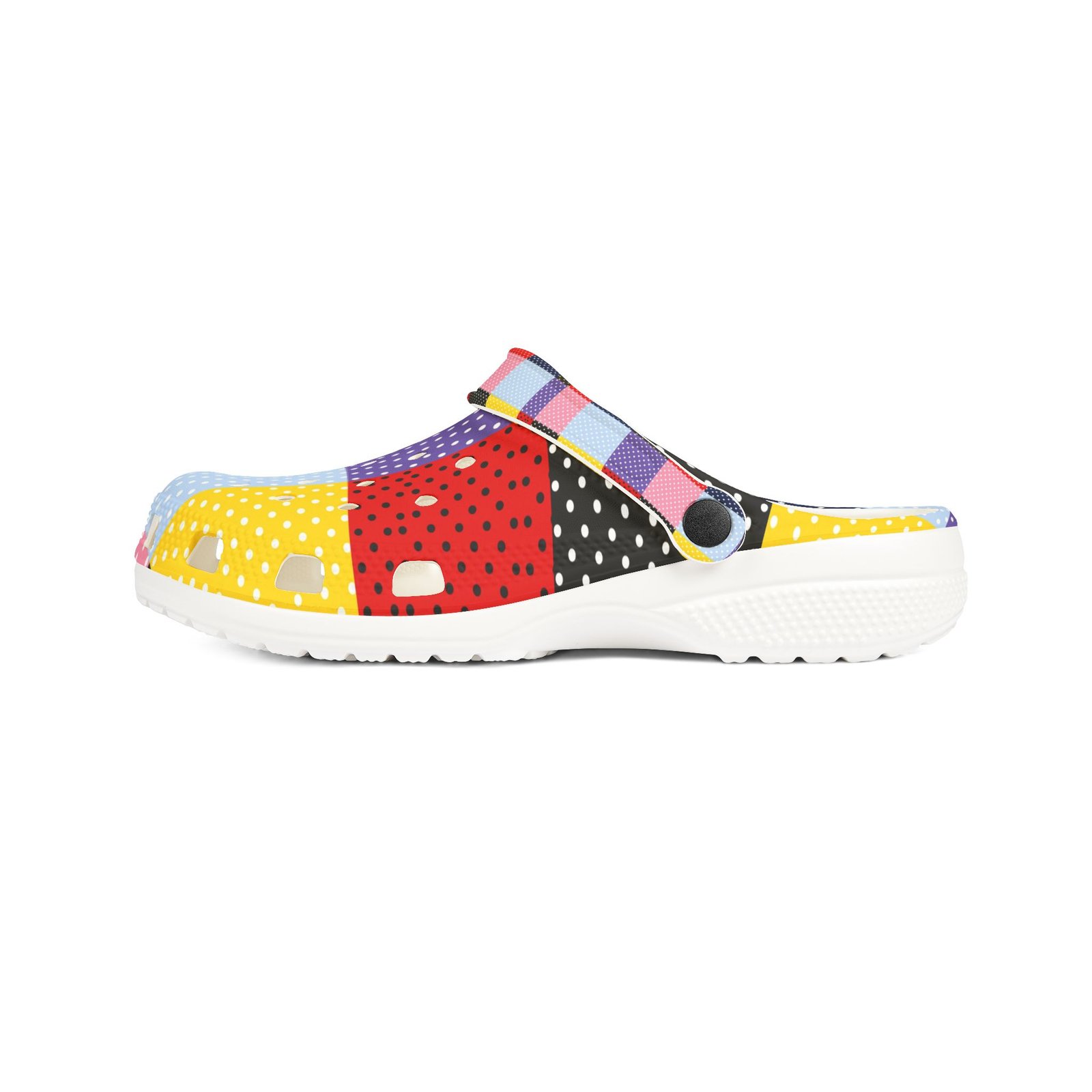 Patchwork Polka Dot EVA Clogs - Image 13