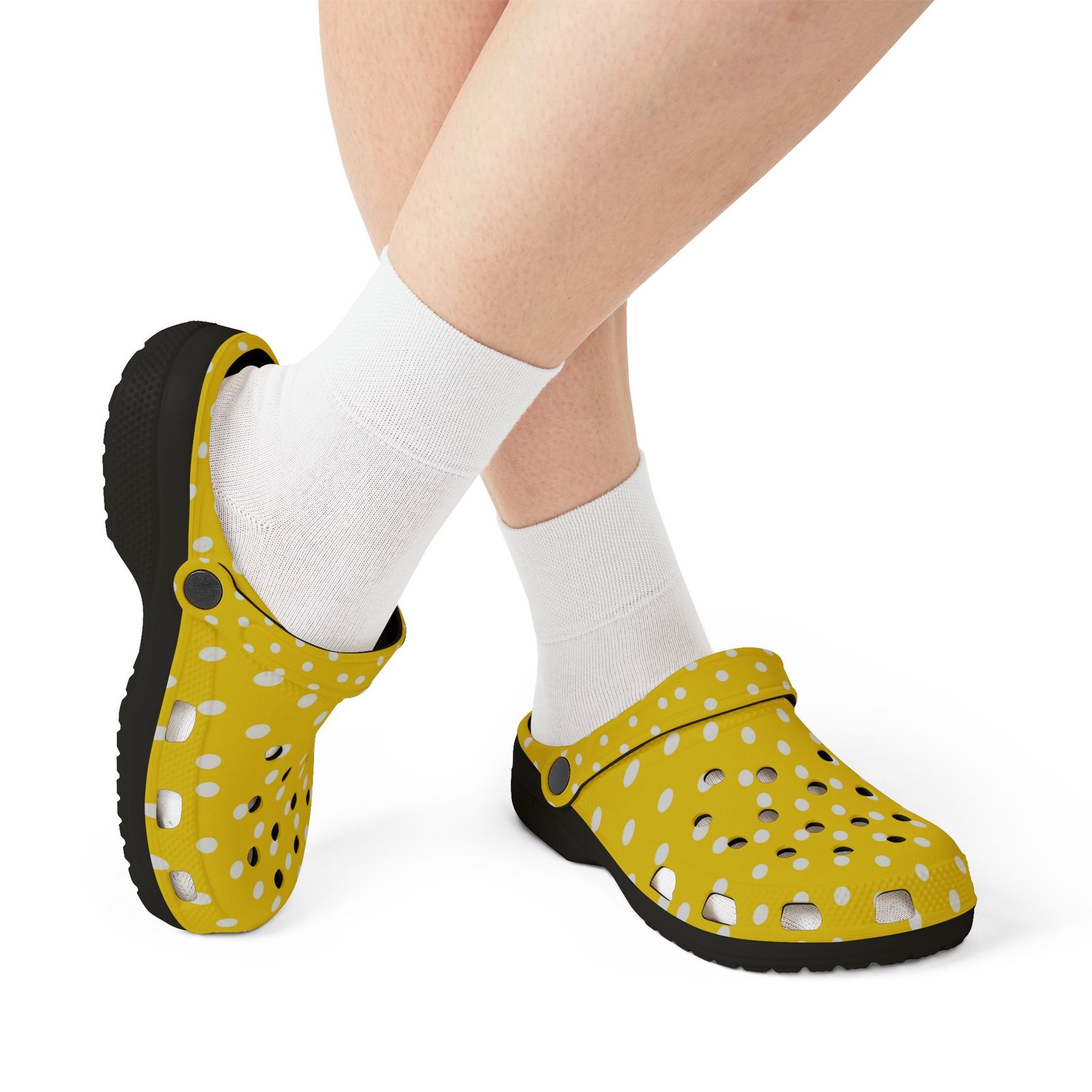Yellow Polka Dot EVA Foam Clogs - Image 18
