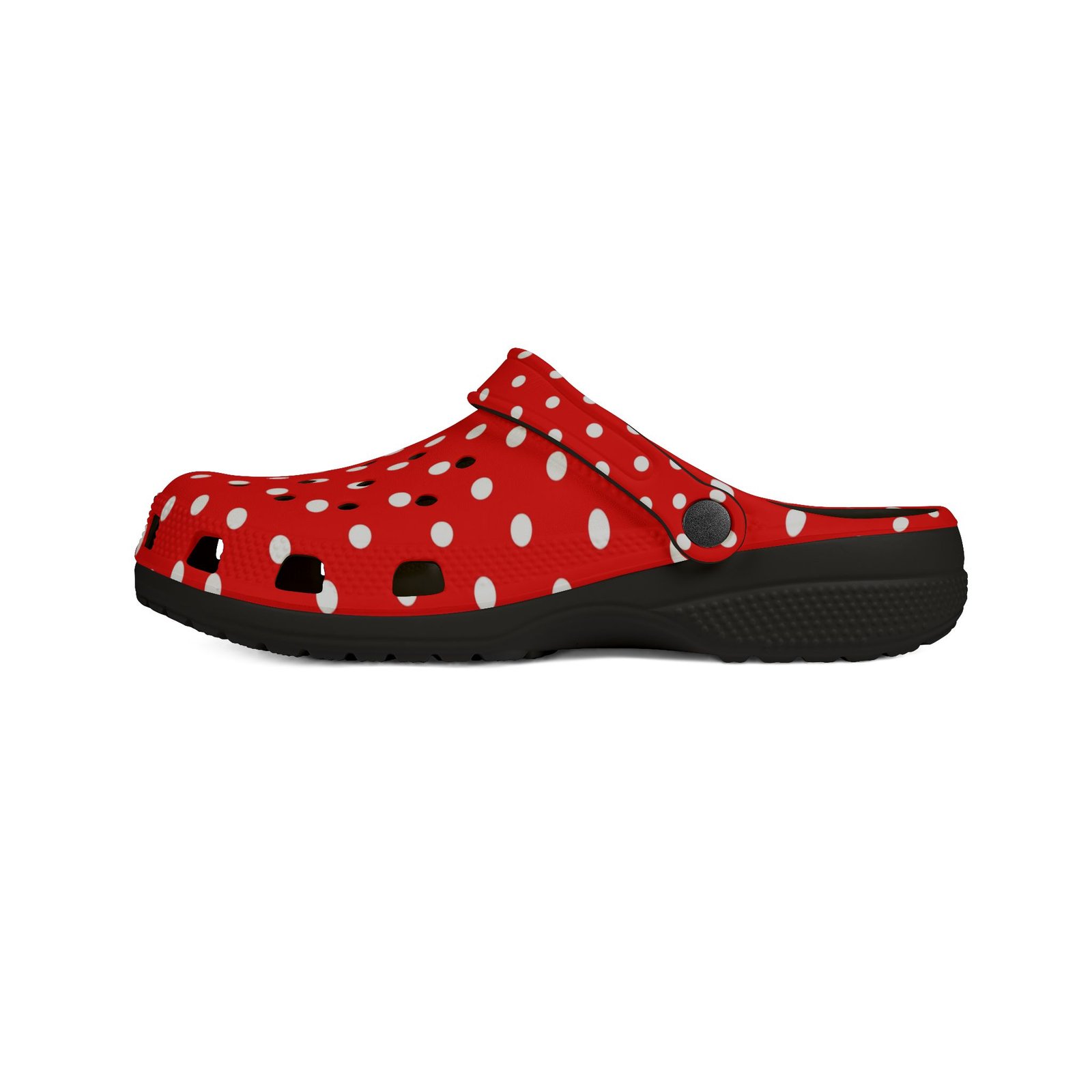 Red & White Polka Dot EVA Foam Clogs - Image 5