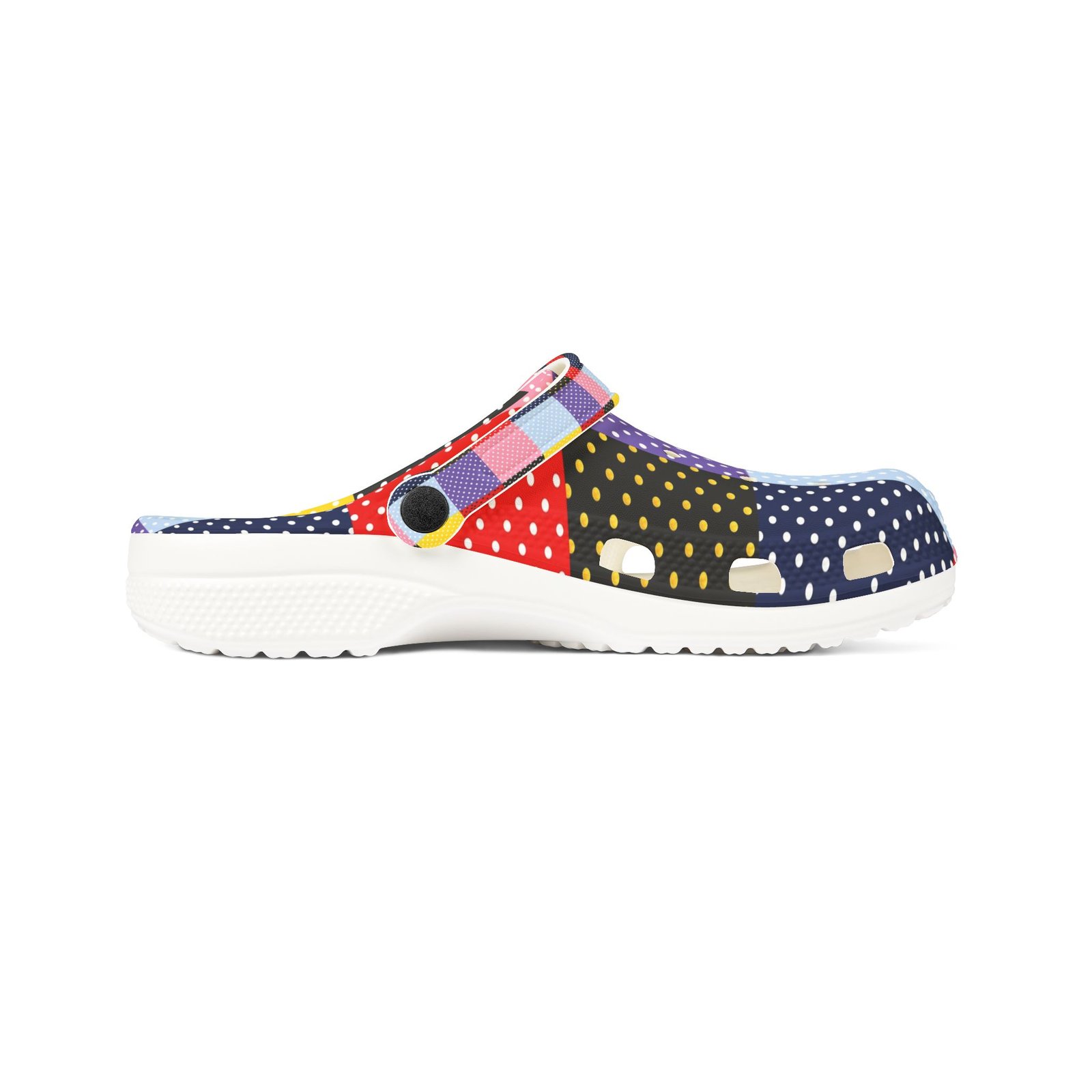 Patchwork Polka Dot EVA Clogs - Image 12