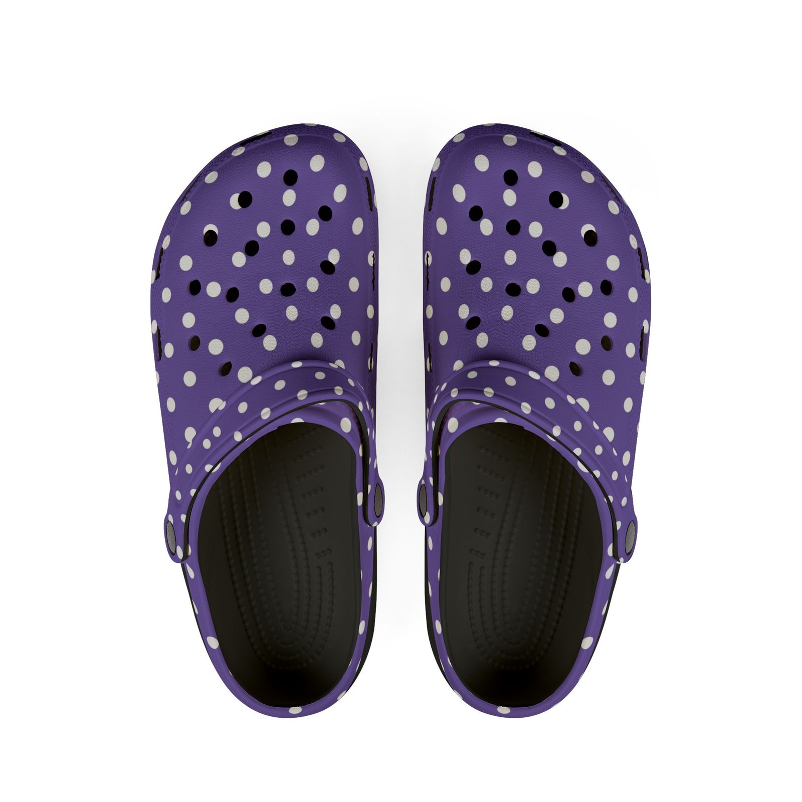 Purple Polka Dot EVA Foam Clogs - Image 2