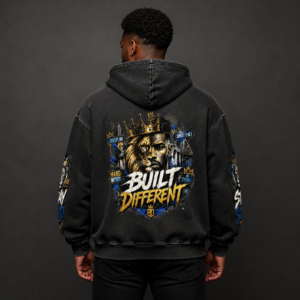 Build Different Snow Washed Loose Cotton Hoodie