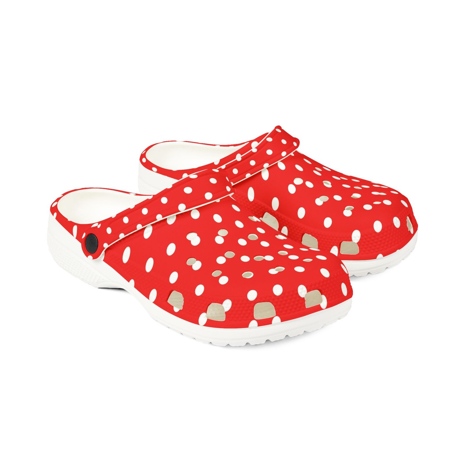 Red & White Polka Dot EVA Foam Clogs - Image 11