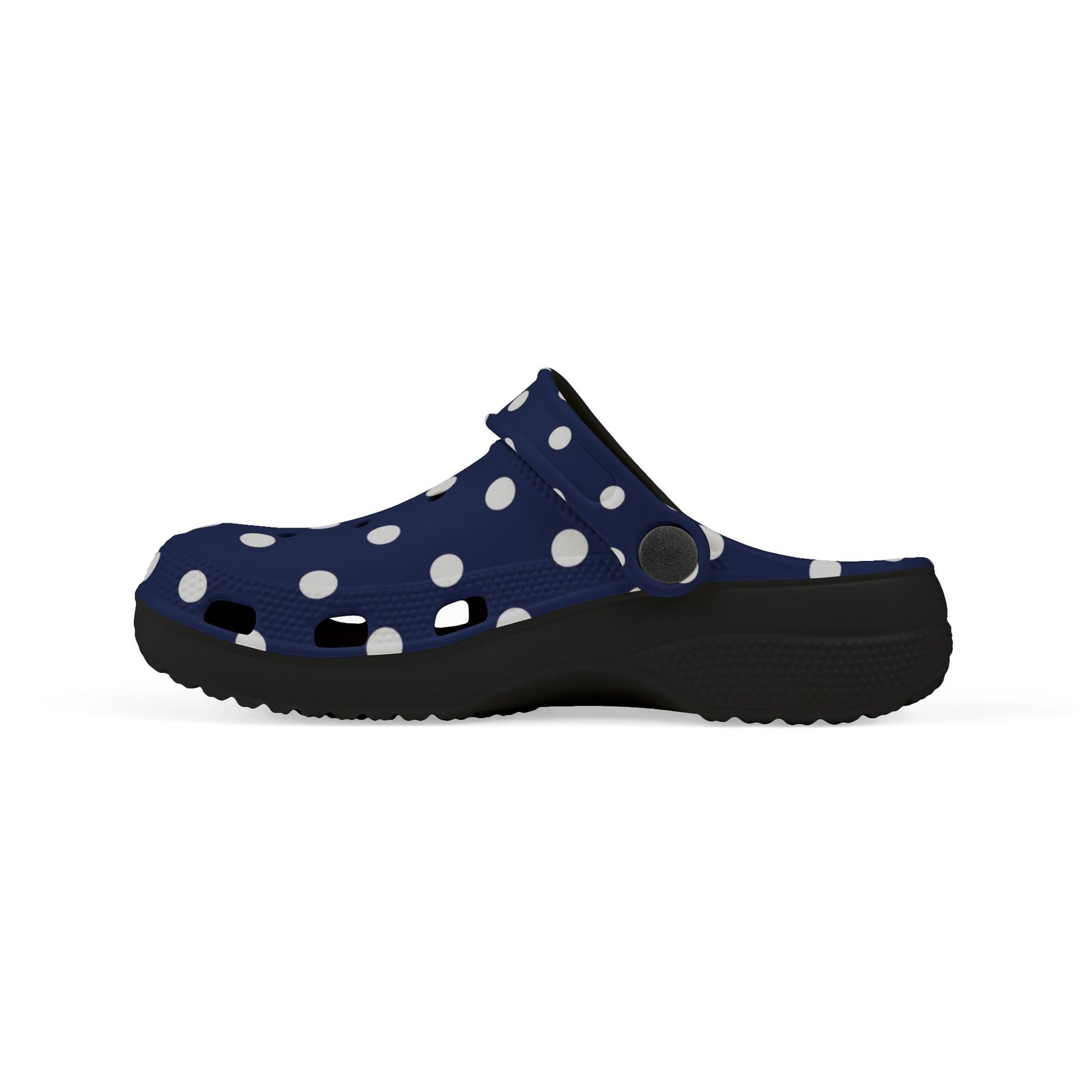 Kids Navy Polka Dot EVA Foam Clogs – Lightweight Slip-On Sandals for Toddlers & Children - Image 14