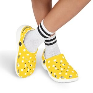 Kids Yellow Polka Dot EVA Foam Clogs