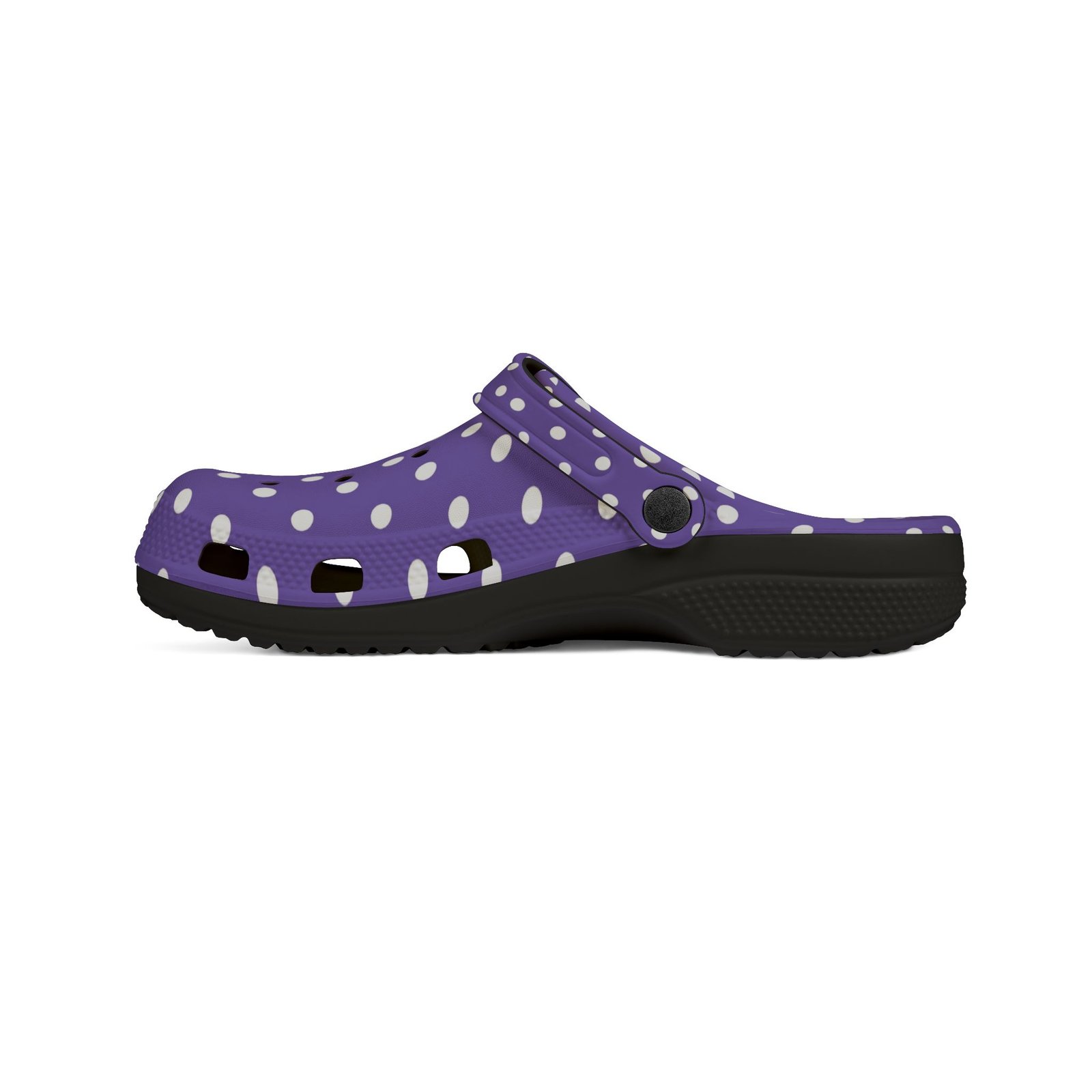 Purple Polka Dot EVA Foam Clogs - Image 6