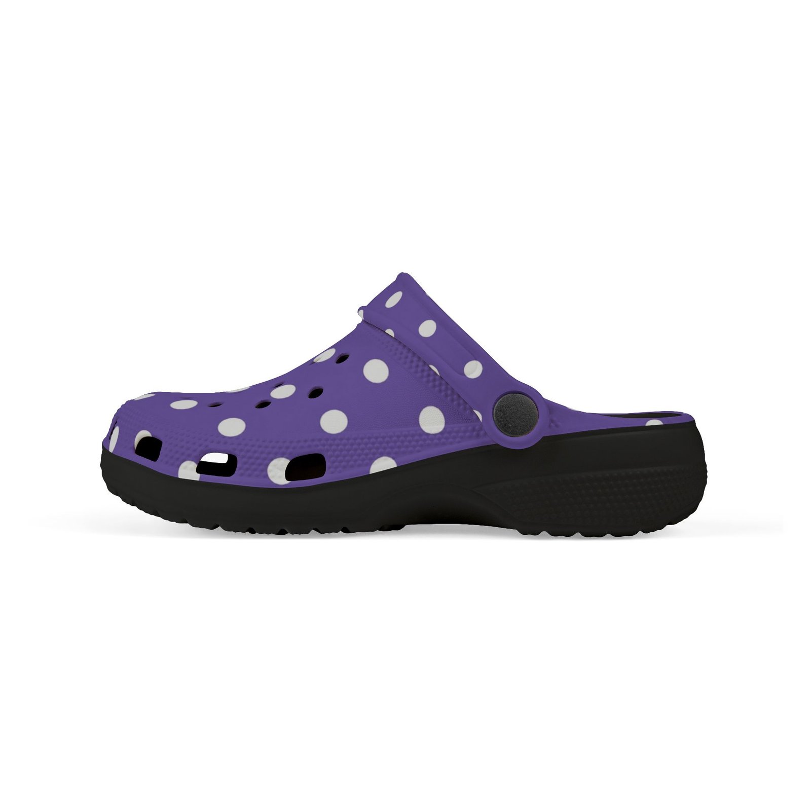 Kids Purple Polka Dot EVA Foam Clogs — Breathable Lightweight Slip-On Shoes - Image 13