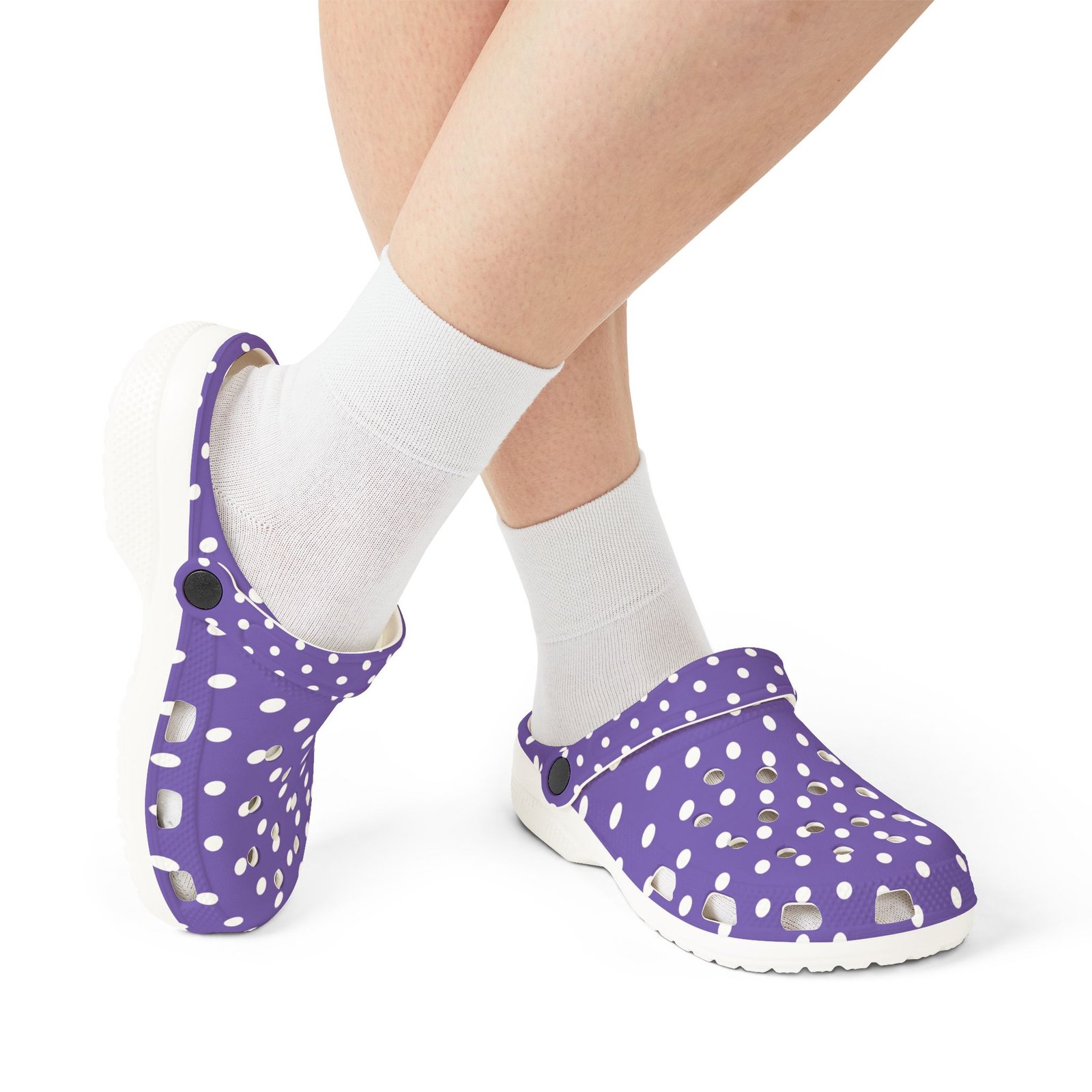 Purple Polka Dot EVA Foam Clogs - Image 18