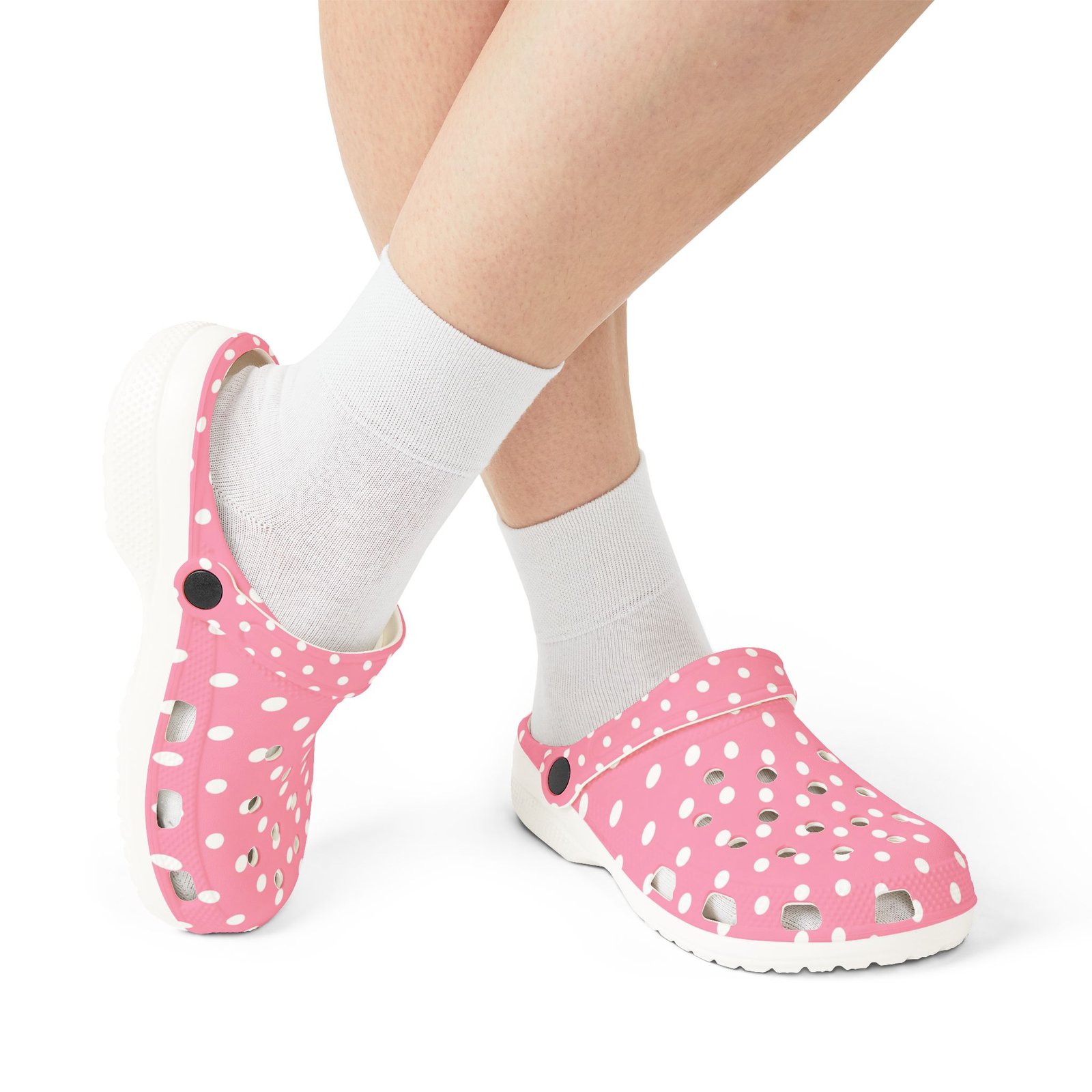 Pink Polka Dot EVA Foam Clogs - Image 9