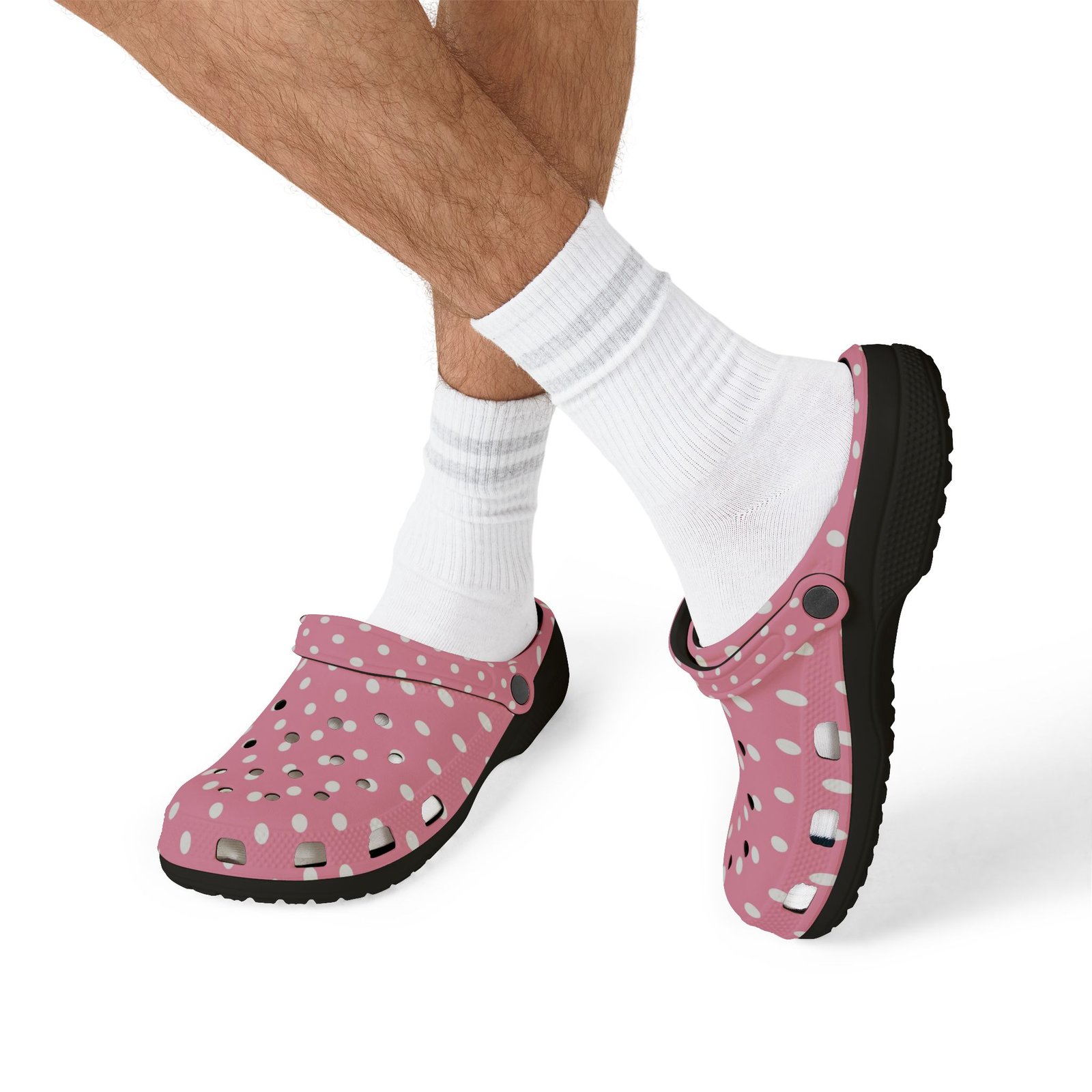 Pink Polka Dot EVA Foam Clogs - Image 17
