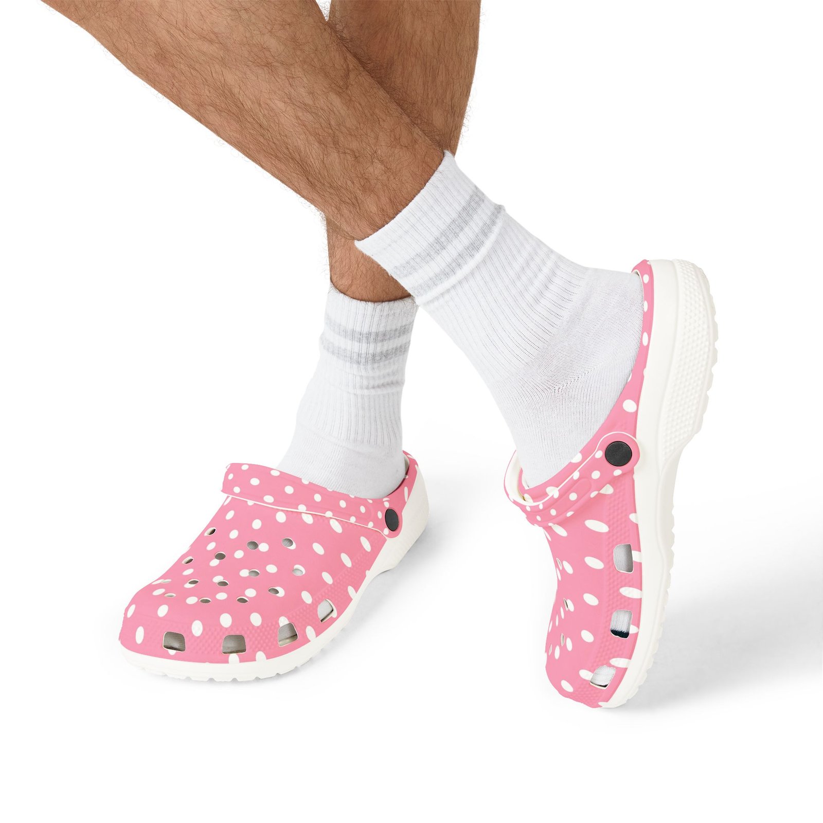 Pink Polka Dot EVA Foam Clogs - Image 8