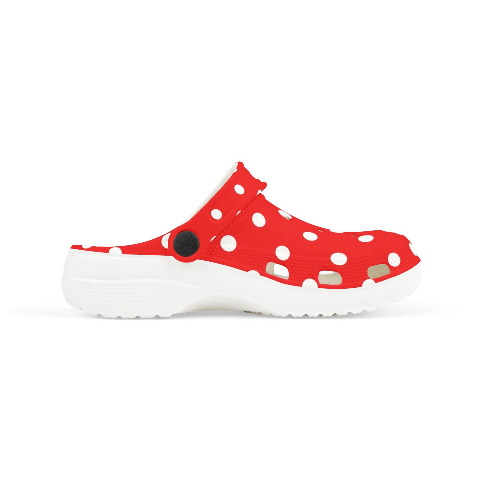 Kids Red & White Polka Dot EVA Foam Clogs - Image 4