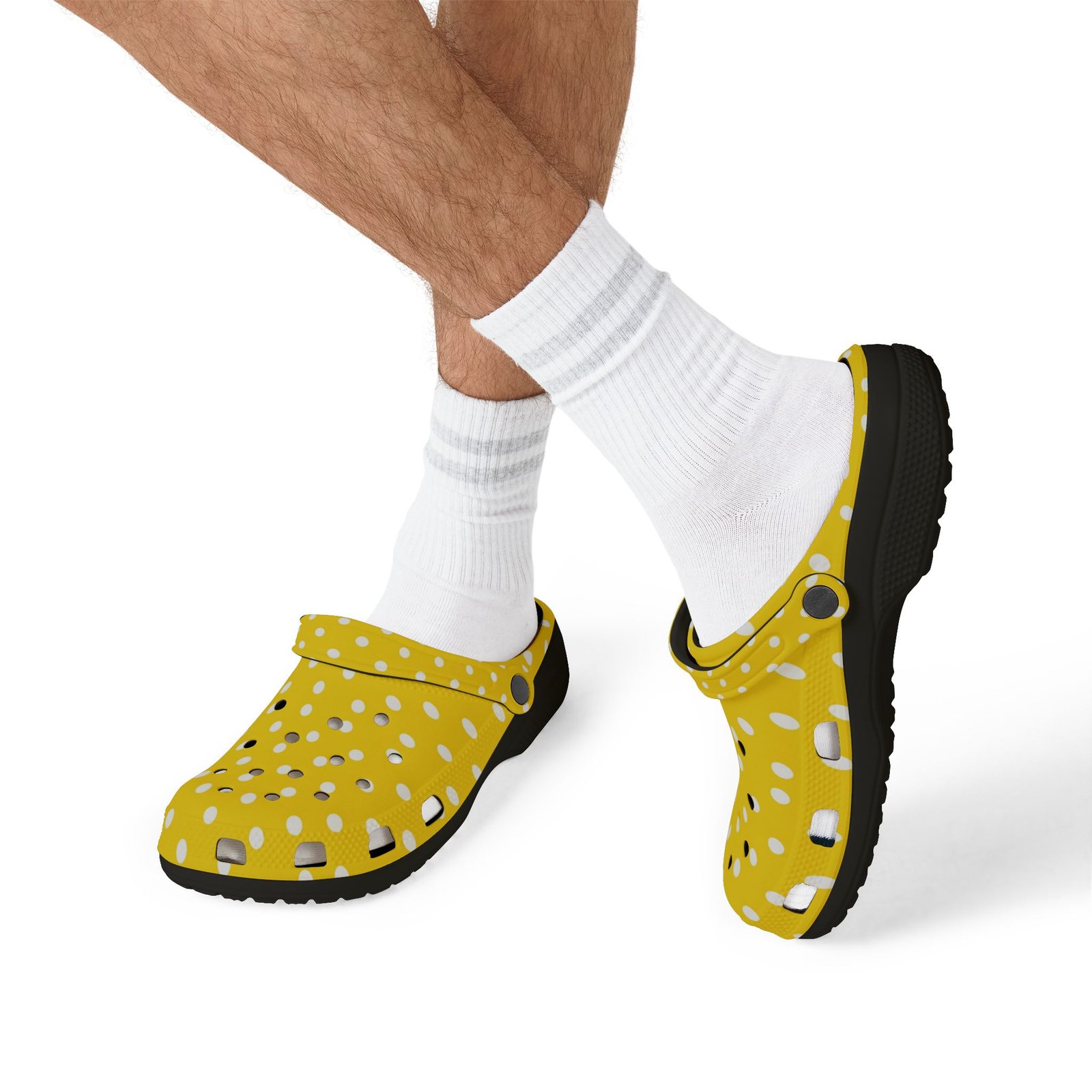 Yellow Polka Dot EVA Foam Clogs - Image 17