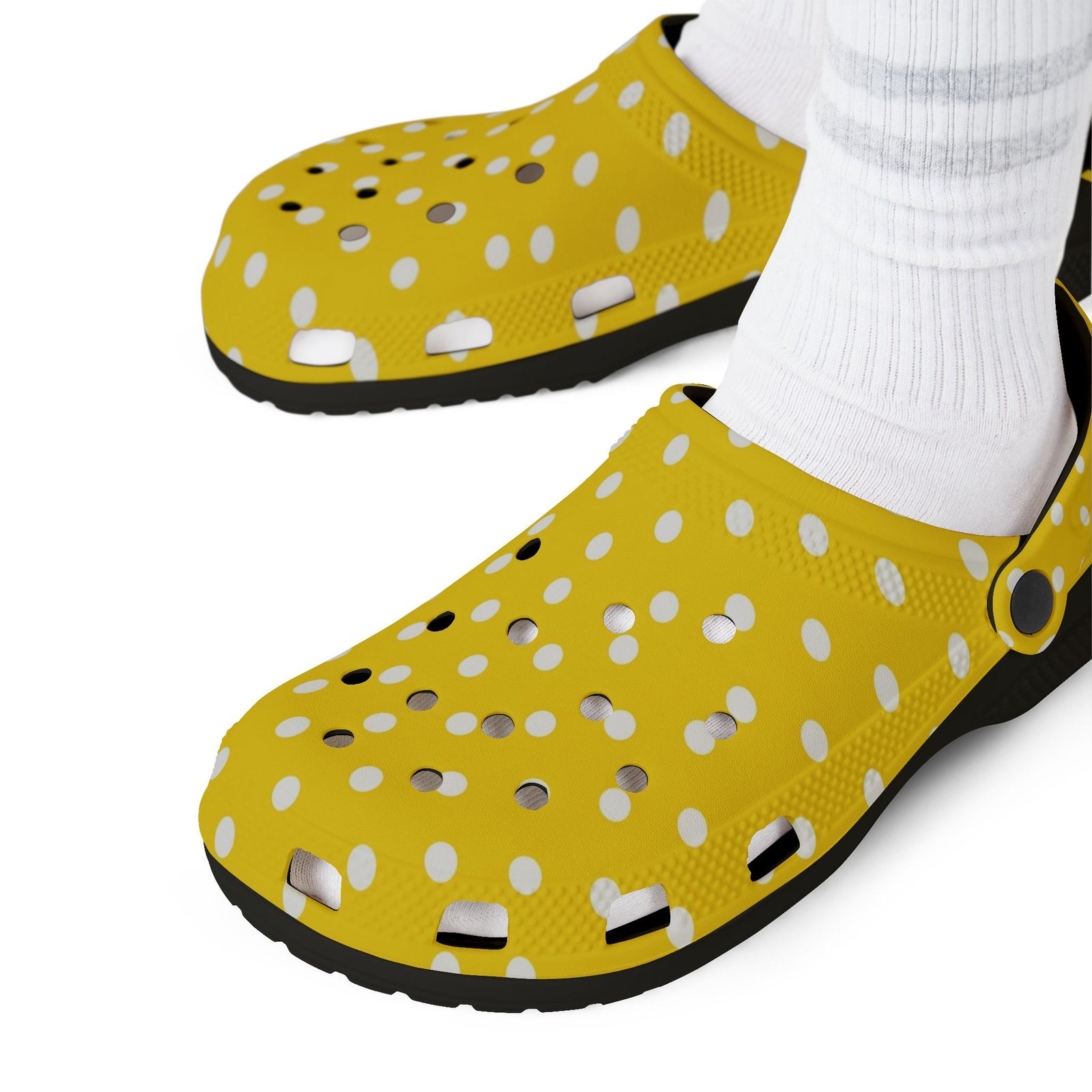 Yellow Polka Dot EVA Foam Clogs - Image 16