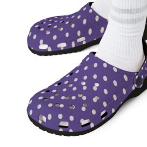 Purple Polka Dot EVA Foam Clogs