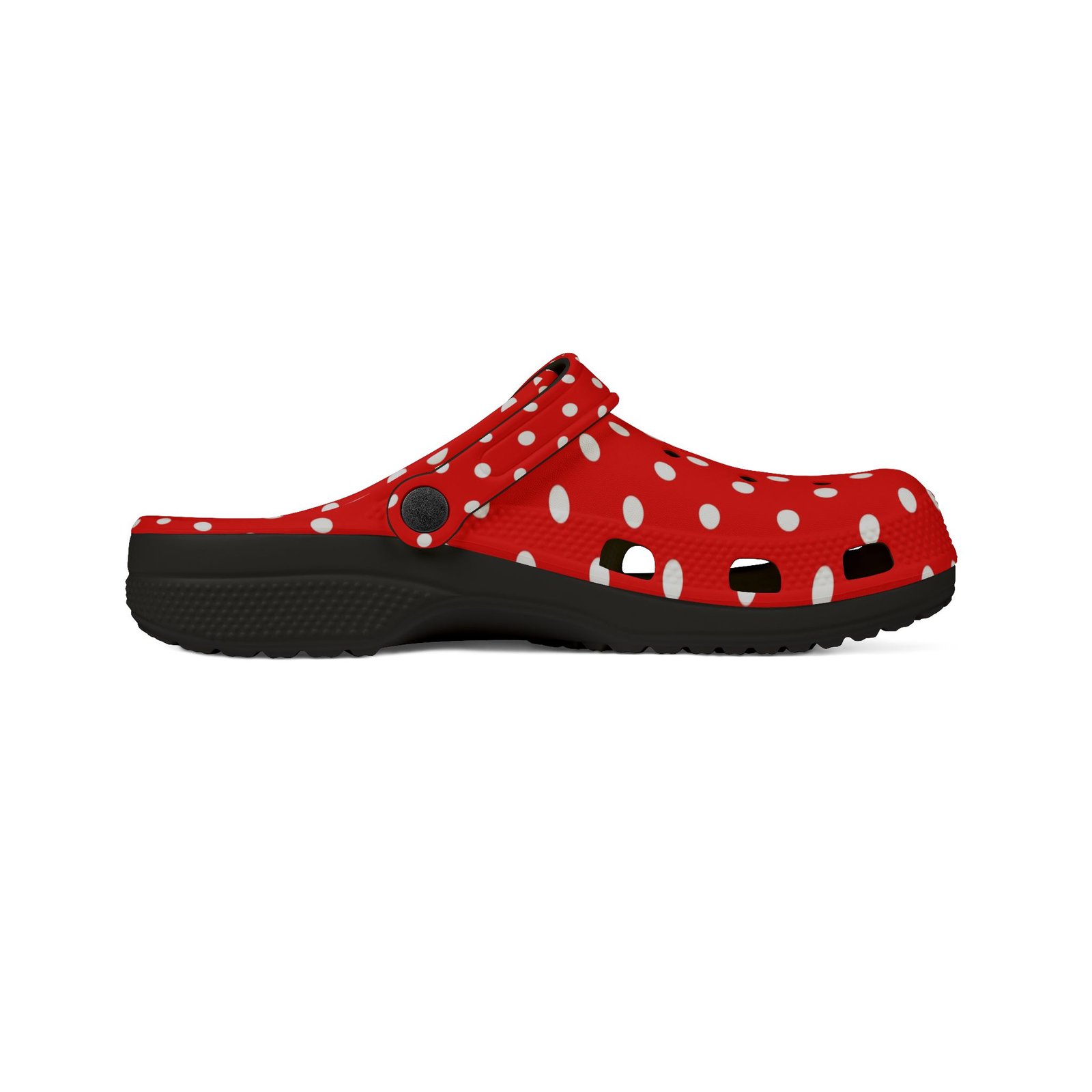 Red & White Polka Dot EVA Foam Clogs - Image 4